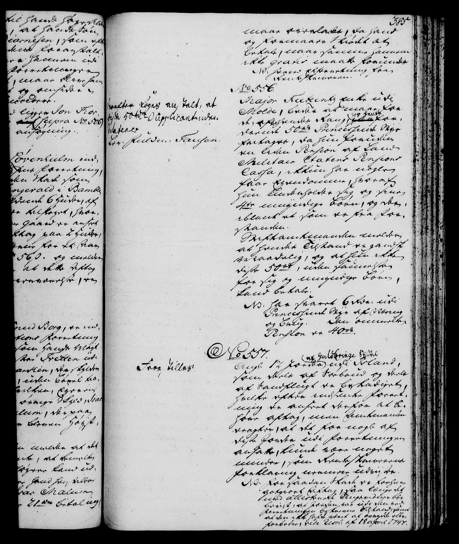 Rentekammeret, Kammerkanselliet, RA/EA-3111/G/Gh/Gha/L0030: Norsk ekstraktmemorialprotokoll (merket RK 53.75), 1749-1751, p. 385