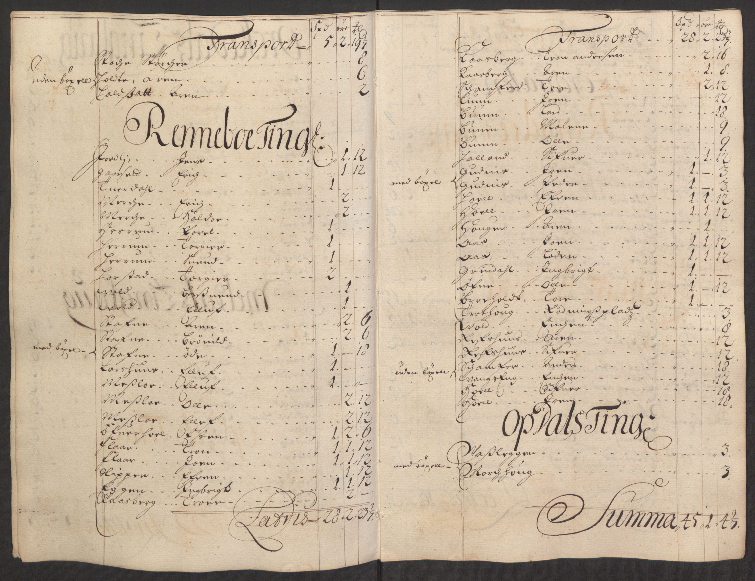 Rentekammeret inntil 1814, Reviderte regnskaper, Fogderegnskap, AV/RA-EA-4092/R60/L3945: Fogderegnskap Orkdal og Gauldal, 1695, p. 169