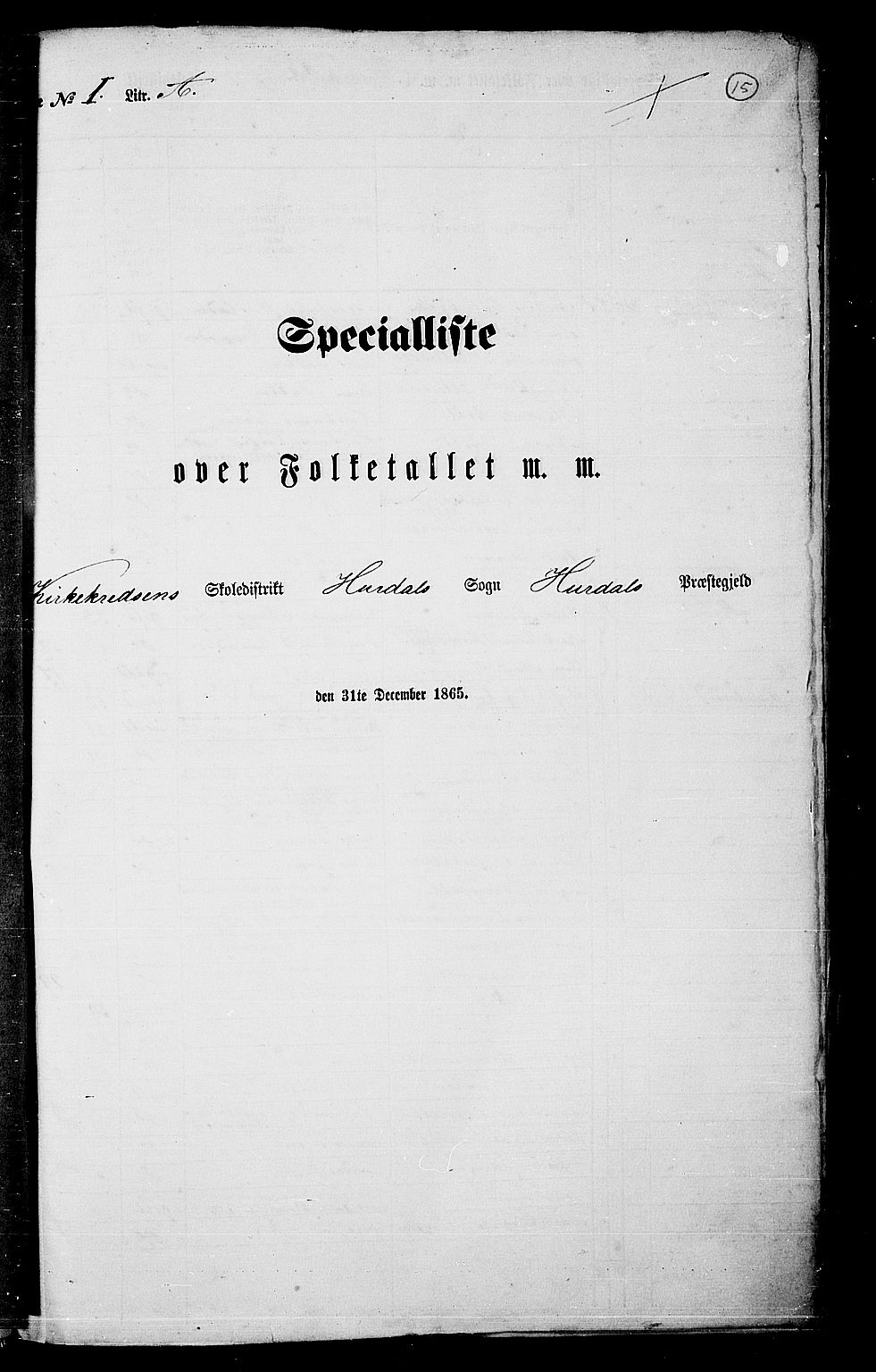 RA, 1865 census for Hurdal, 1865, p. 12