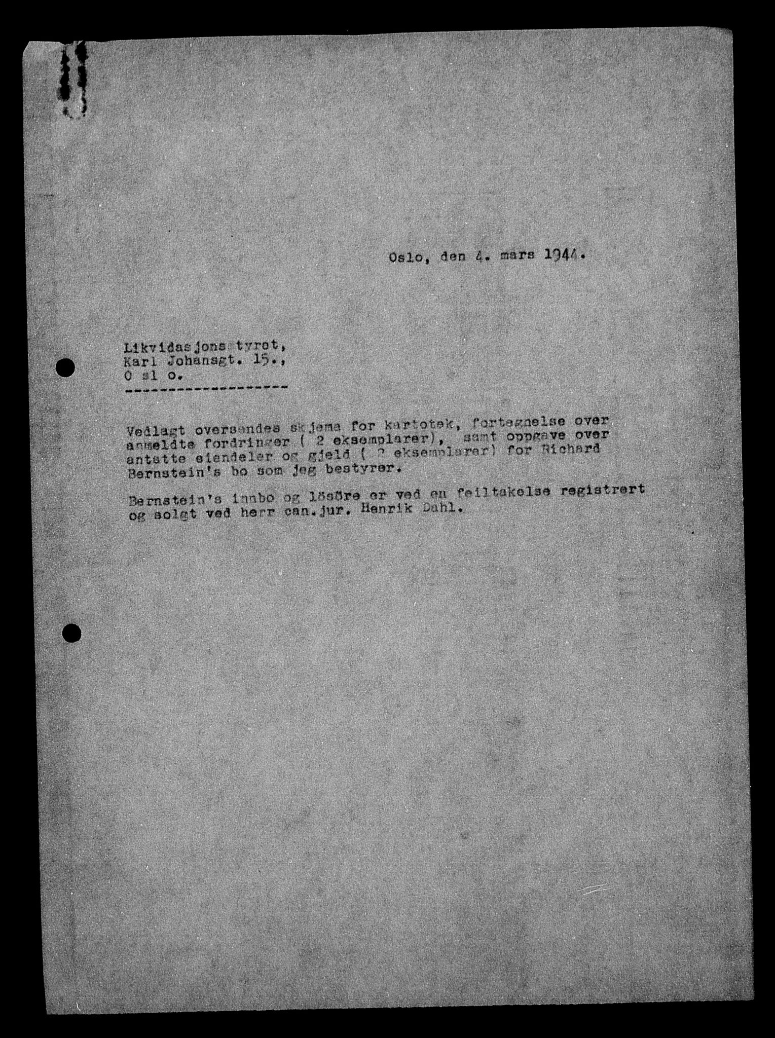 Justisdepartementet, Tilbakeføringskontoret for inndratte formuer, RA/S-1564/H/Hc/Hcc/L0923: --, 1945-1947, p. 565