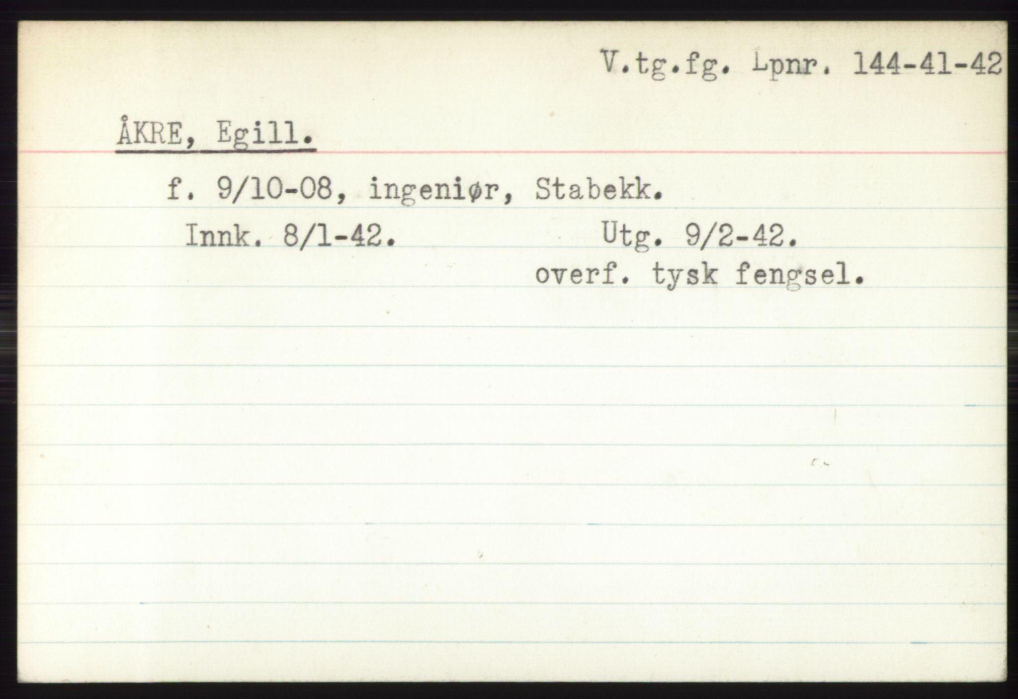 Statspolitiet - Hovedkontoret / Osloavdelingen, AV/RA-S-1329/C/Ck/Cke/L0005: Fangeregister; etternavn S - Å, 1941-1945, p. 727