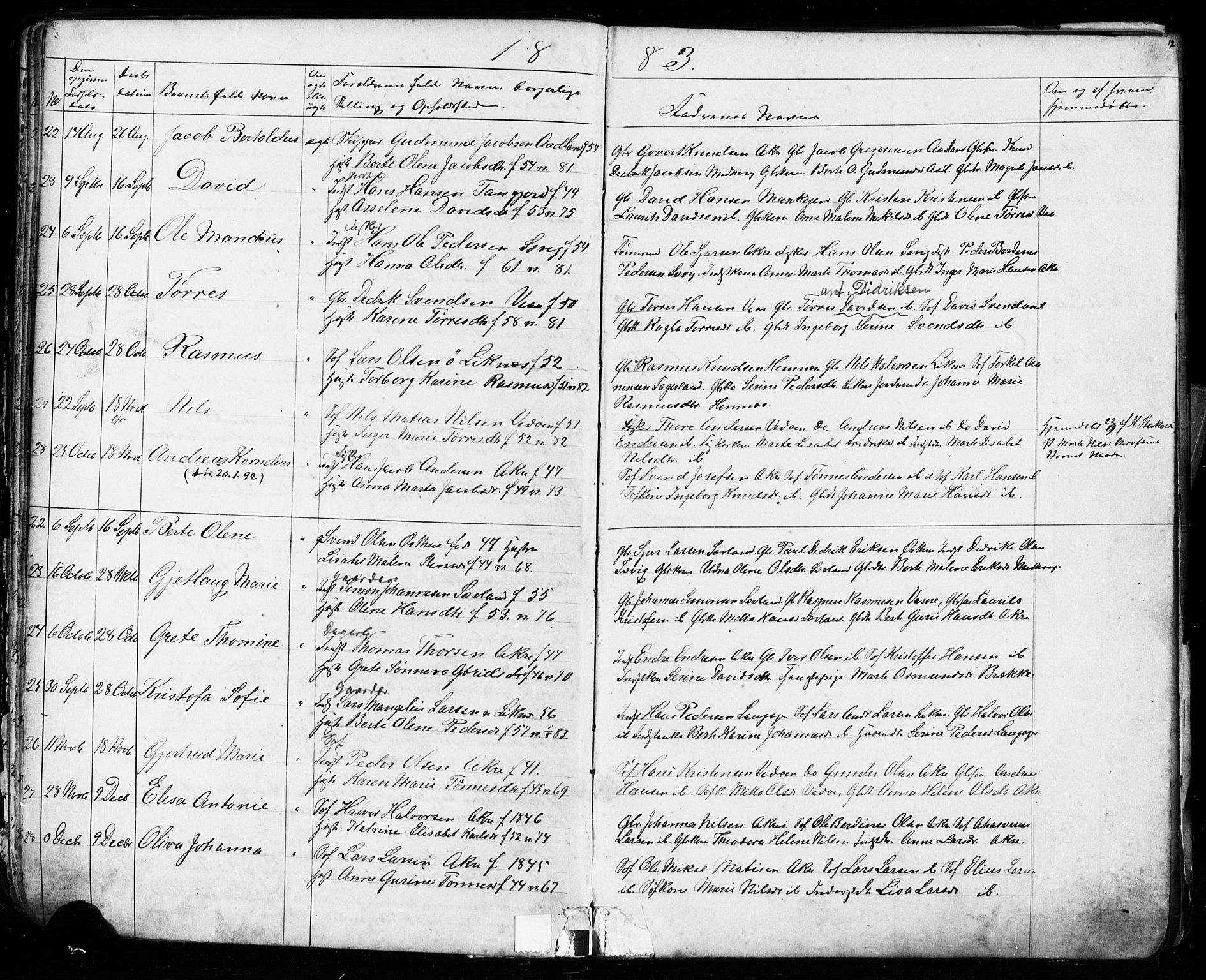 Kopervik sokneprestkontor, AV/SAST-A-101850/H/Ha/Hab/L0002: Parish register (copy) no. B 2, 1881-1905, p. 12