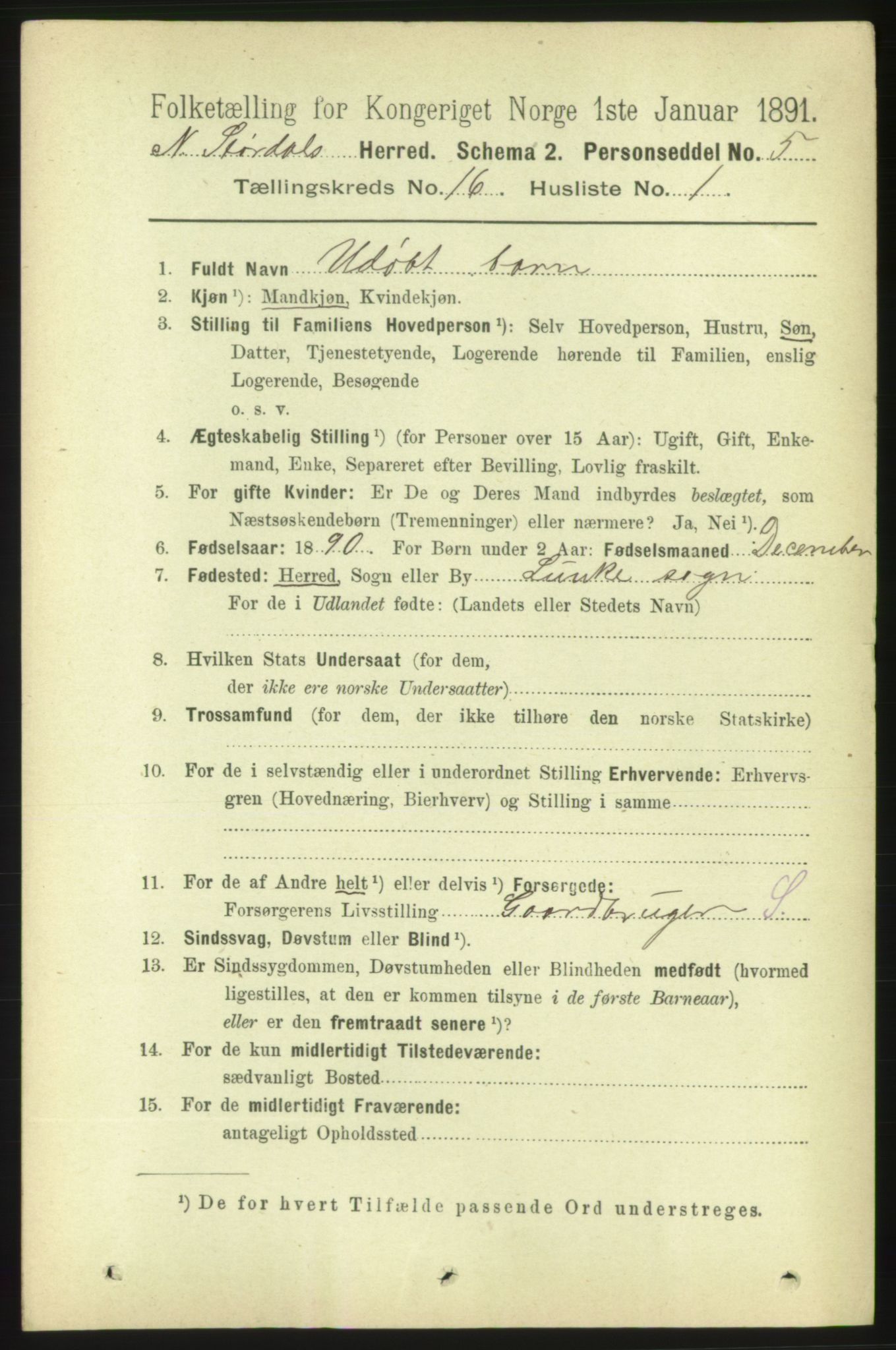 RA, 1891 census for 1714 Nedre Stjørdal, 1891, p. 7537