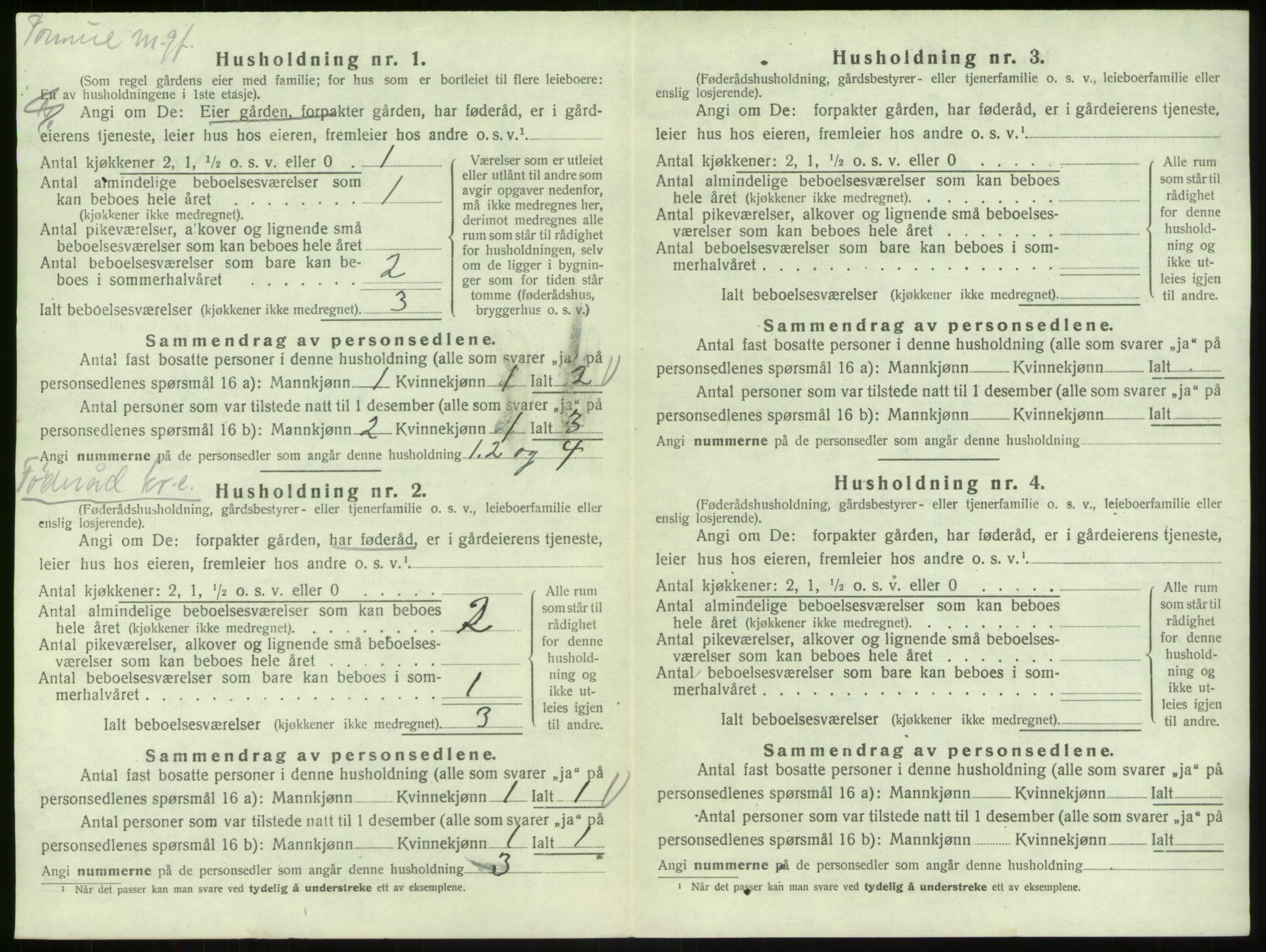 SAB, 1920 census for Bruvik, 1920, p. 1056