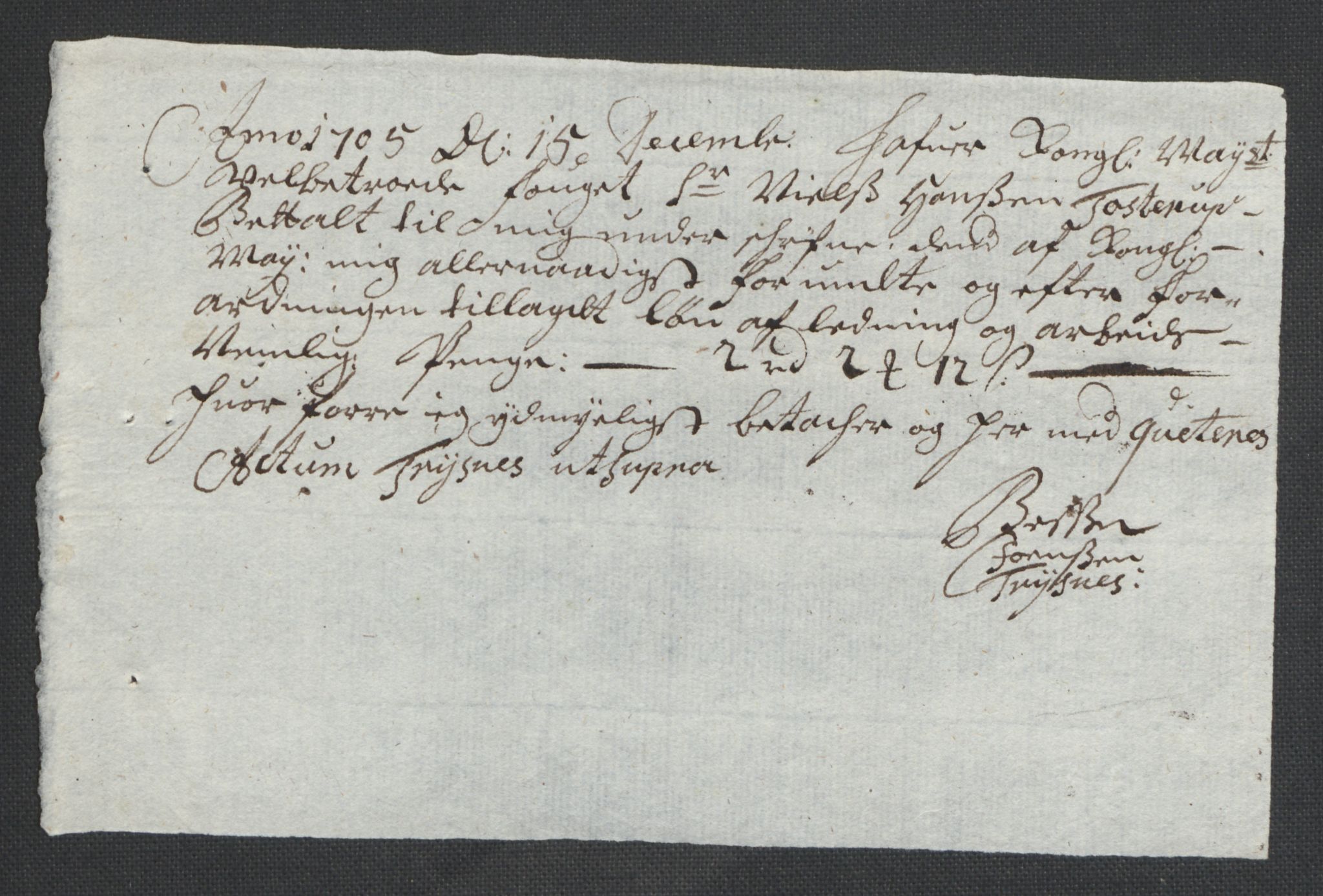 Rentekammeret inntil 1814, Reviderte regnskaper, Fogderegnskap, AV/RA-EA-4092/R43/L2551: Fogderegnskap Lista og Mandal, 1705-1709, p. 111