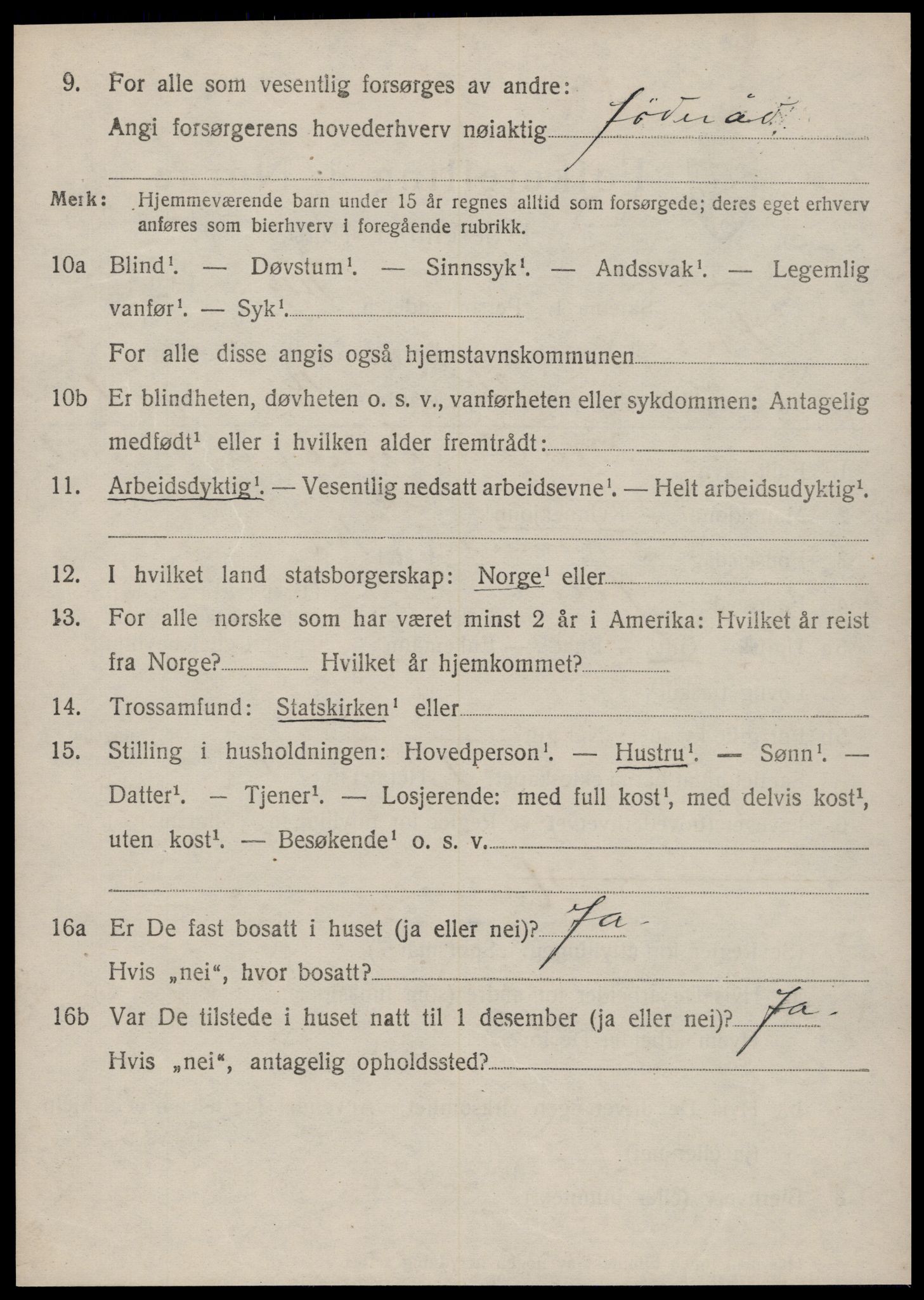 SAT, 1920 census for Tustna, 1920, p. 2022