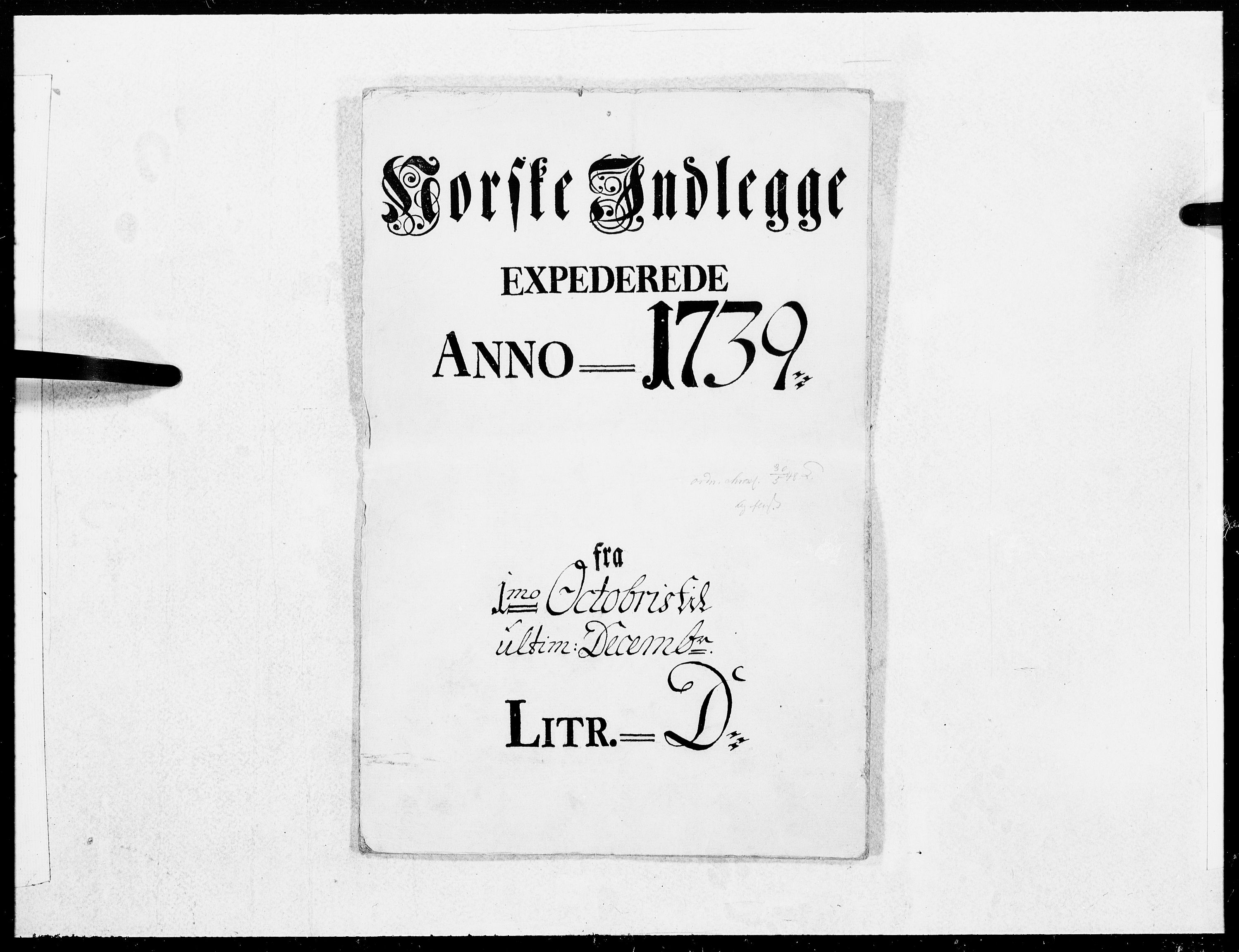 Danske Kanselli 1572-1799, AV/RA-EA-3023/F/Fc/Fcc/Fcca/L0130: Norske innlegg 1572-1799, 1739, p. 294