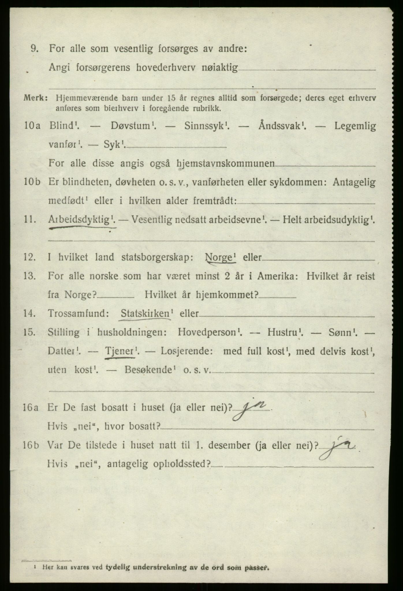 SAB, 1920 census for Innvik, 1920, p. 5126