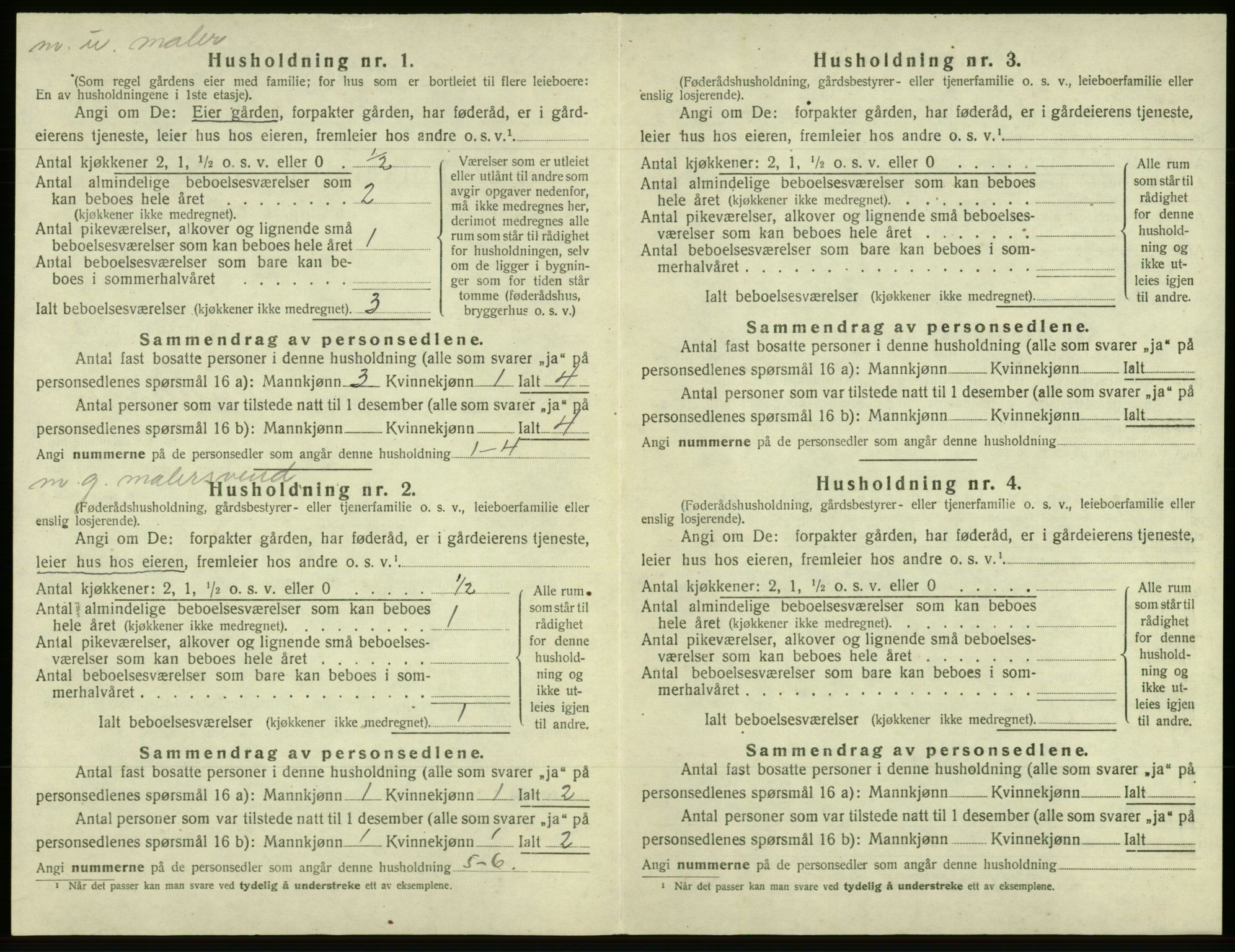 SAB, 1920 census for Os, 1920, p. 257