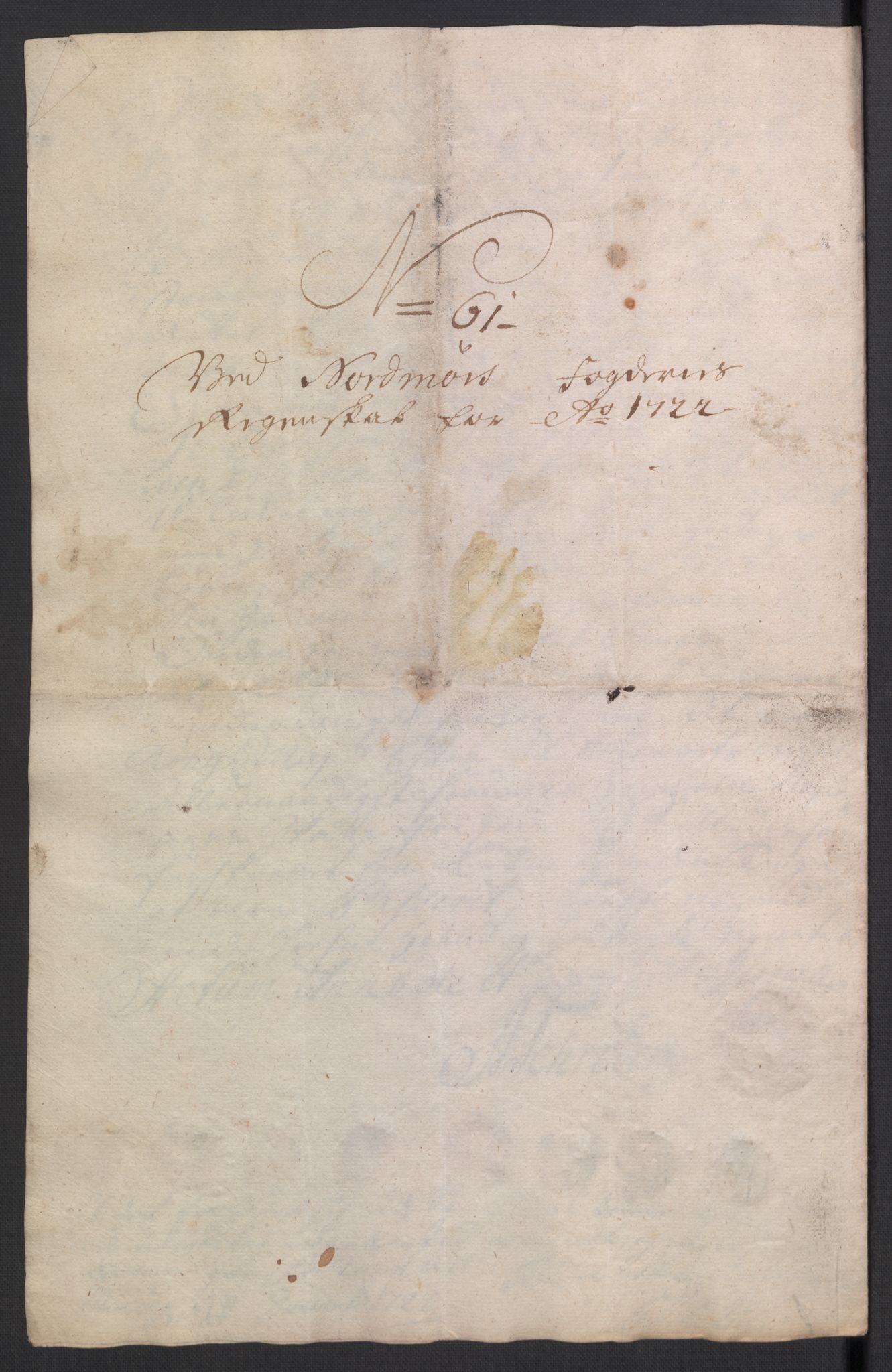 Rentekammeret inntil 1814, Reviderte regnskaper, Fogderegnskap, AV/RA-EA-4092/R56/L3755: Fogderegnskap Nordmøre, 1722, p. 341