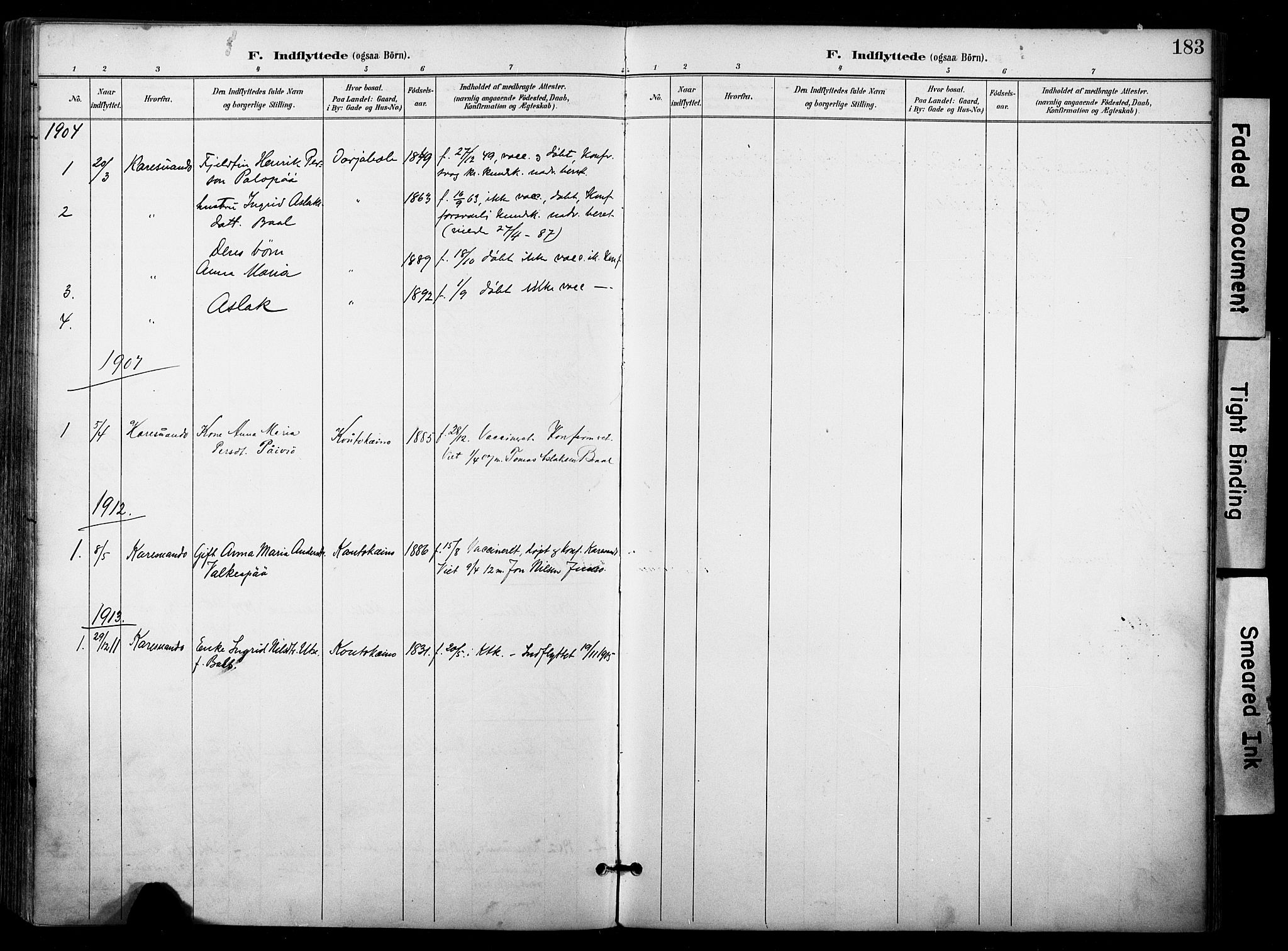 Kautokeino sokneprestembete, SATØ/S-1340/H/Ha/L0005.kirke: Parish register (official) no. 5, 1896-1916, p. 183