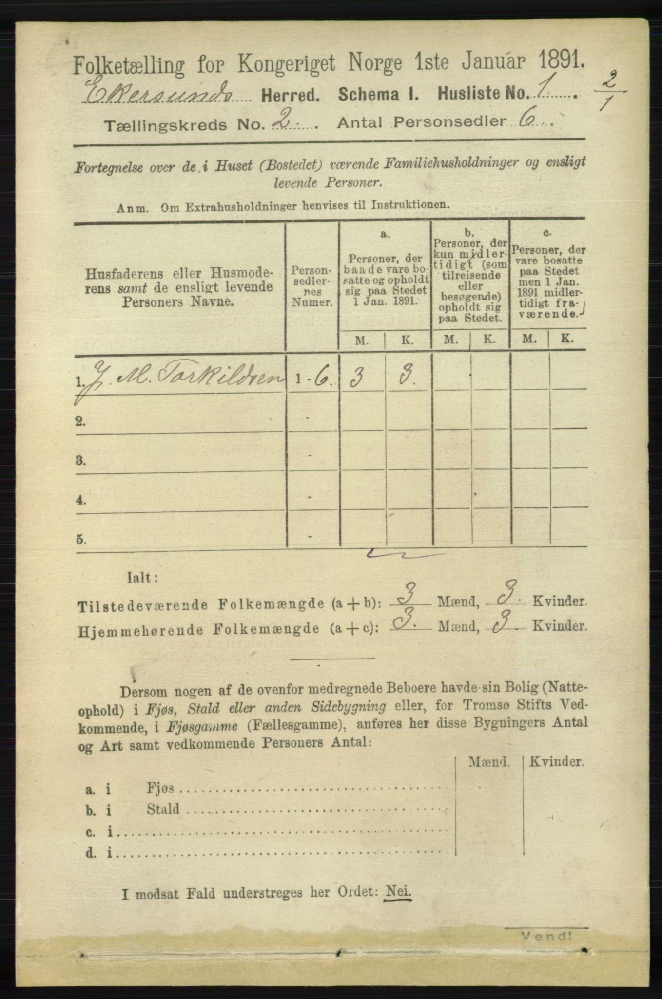 RA, 1891 census for 1116 Eigersund herred, 1891, p. 372