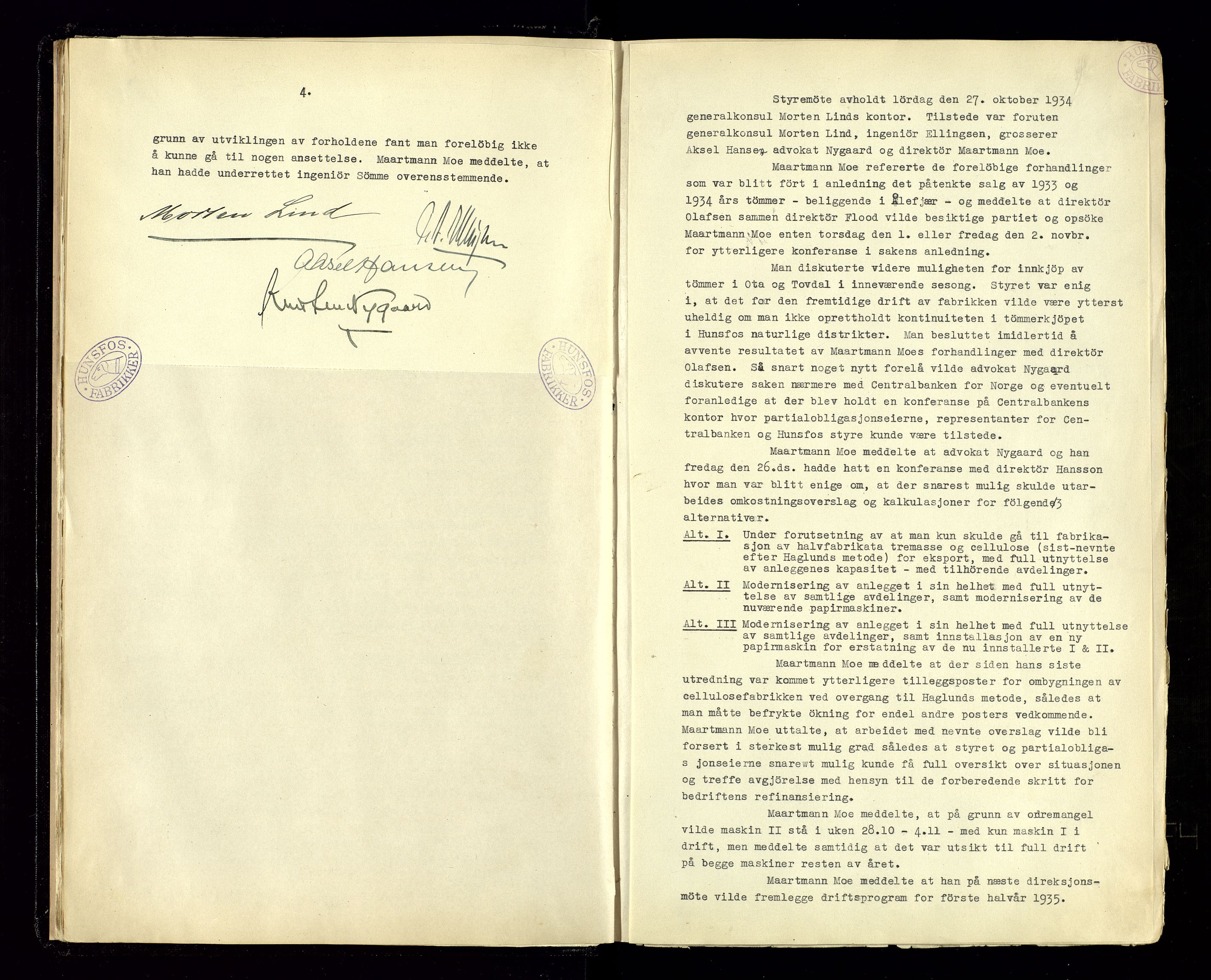 Hunsfos fabrikker, AV/SAK-D/1440/02/L0005: Referatprotokoll fra styremøter, 1934-1938, p. 12