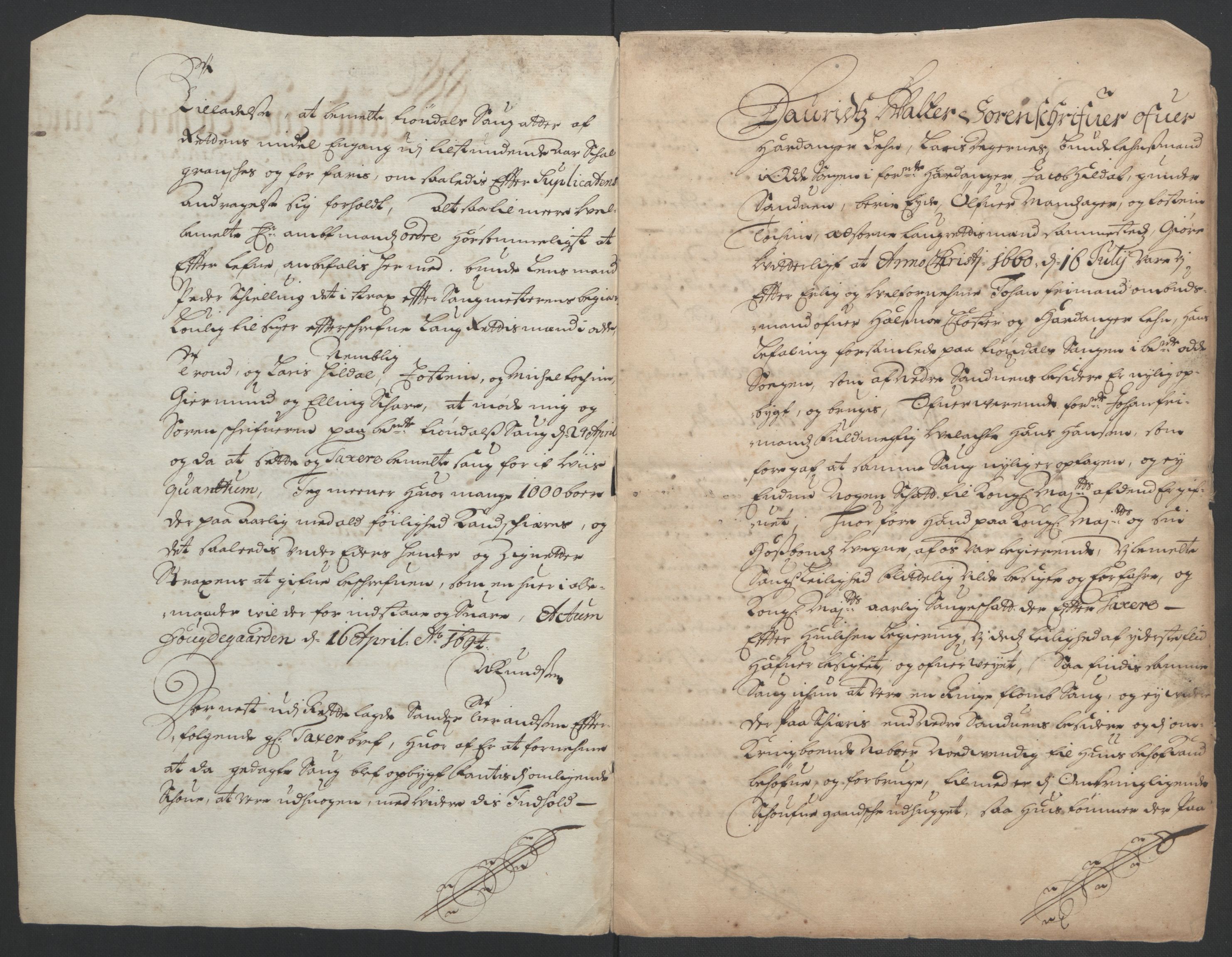 Rentekammeret inntil 1814, Reviderte regnskaper, Fogderegnskap, AV/RA-EA-4092/R48/L2975: Fogderegnskap Sunnhordland og Hardanger, 1694, p. 305