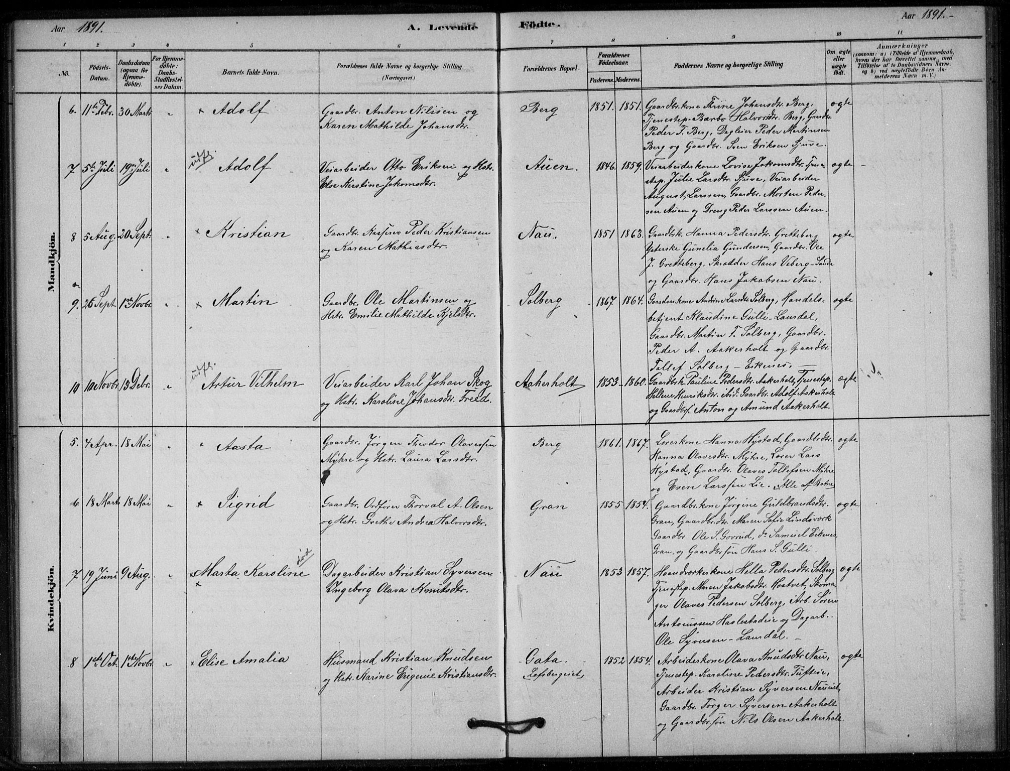 Hof kirkebøker, SAKO/A-64/G/Gb/L0002: Parish register (copy) no. II 2, 1878-1902