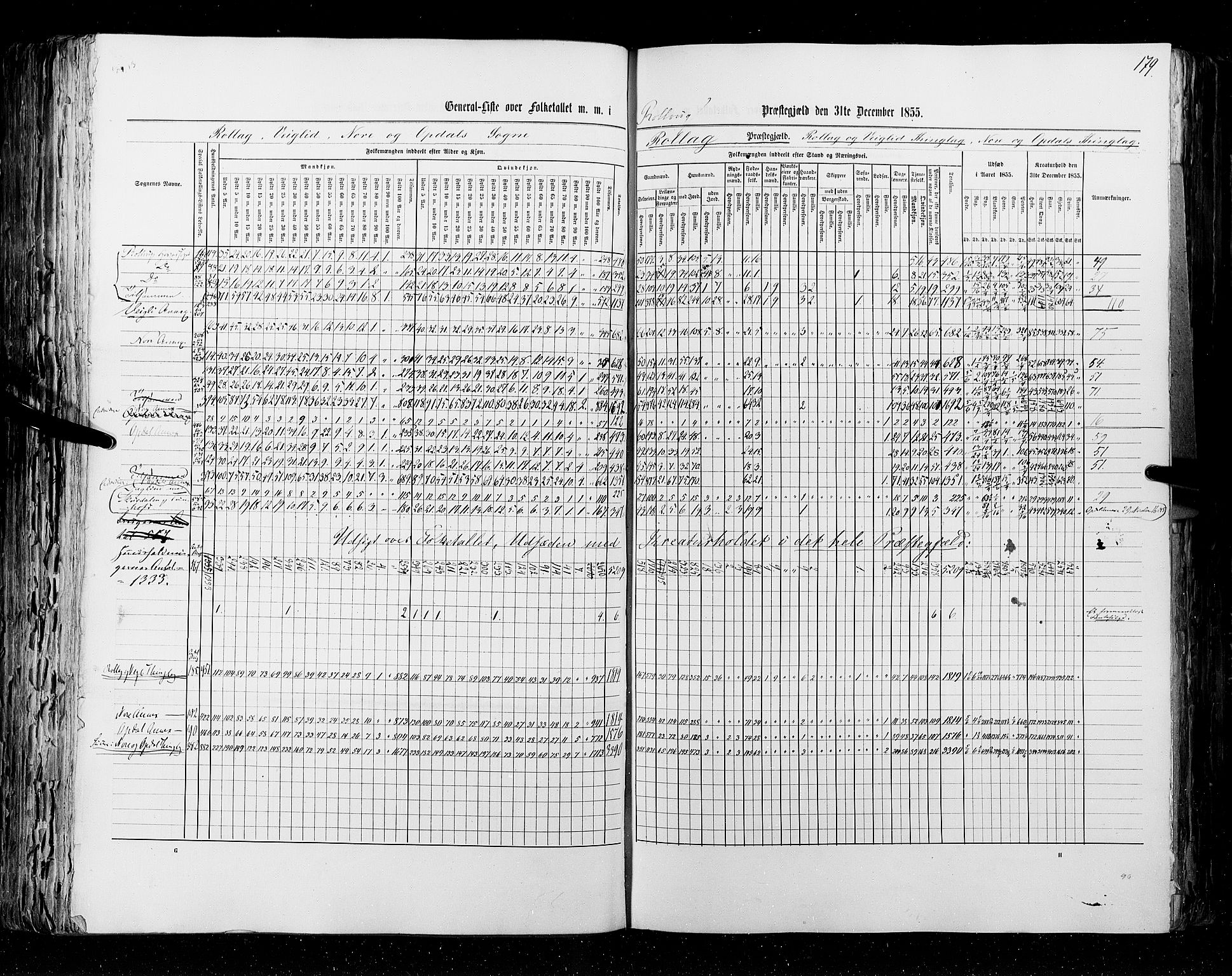 RA, Census 1855, vol. 2: Kristians amt, Buskerud amt og Jarlsberg og Larvik amt, 1855, p. 179