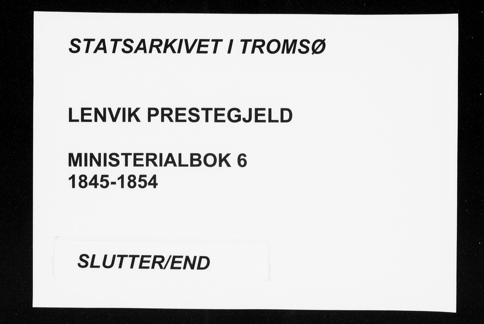 Lenvik sokneprestembete, AV/SATØ-S-1310/H/Ha/Haa/L0006kirke: Parish register (official) no. 6, 1845-1854
