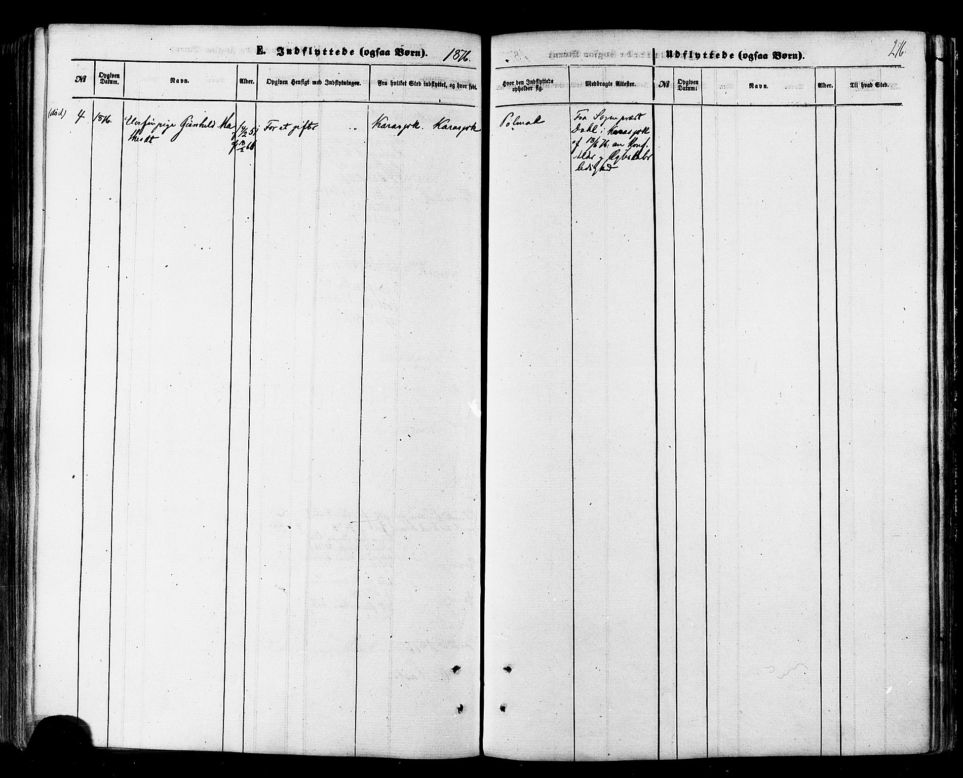 Nesseby sokneprestkontor, SATØ/S-1330/H/Ha/L0003kirke: Parish register (official) no. 3 /1, 1865-1876, p. 276