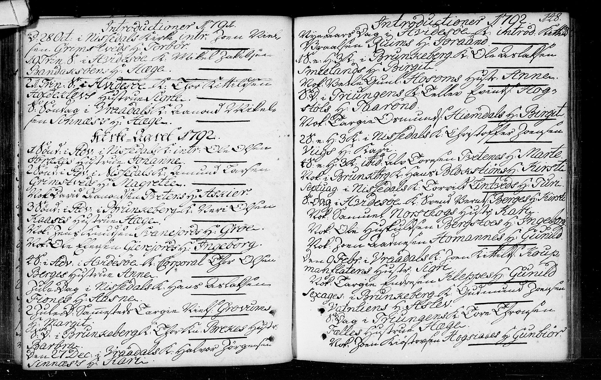Kviteseid kirkebøker, SAKO/A-276/F/Fa/L0003: Parish register (official) no. I 3, 1787-1799, p. 148