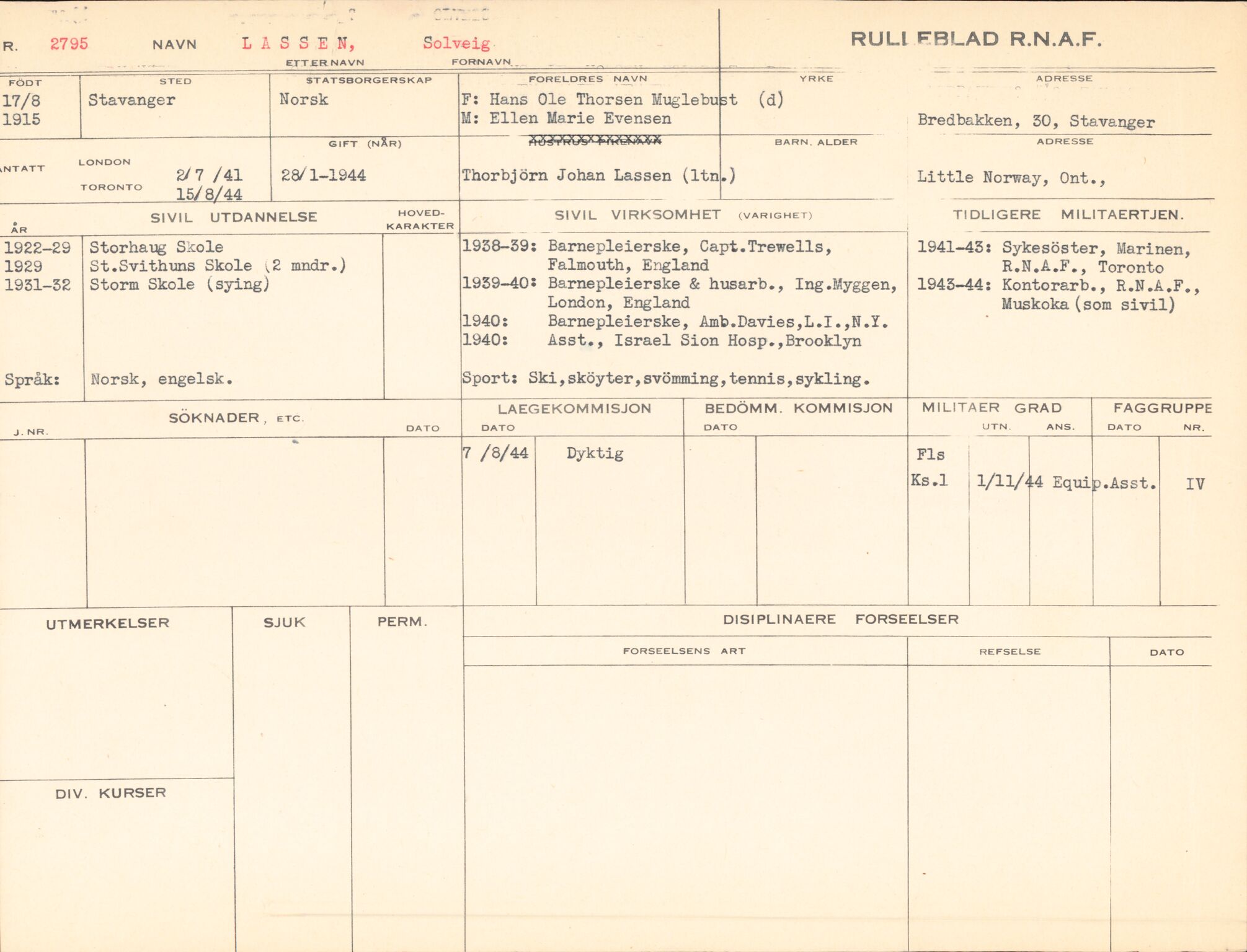 Forsvaret, Forsvarets overkommando/Luftforsvarsstaben, AV/RA-RAFA-4079/P/Pa/L0041: Personellpapirer, 1915, p. 548