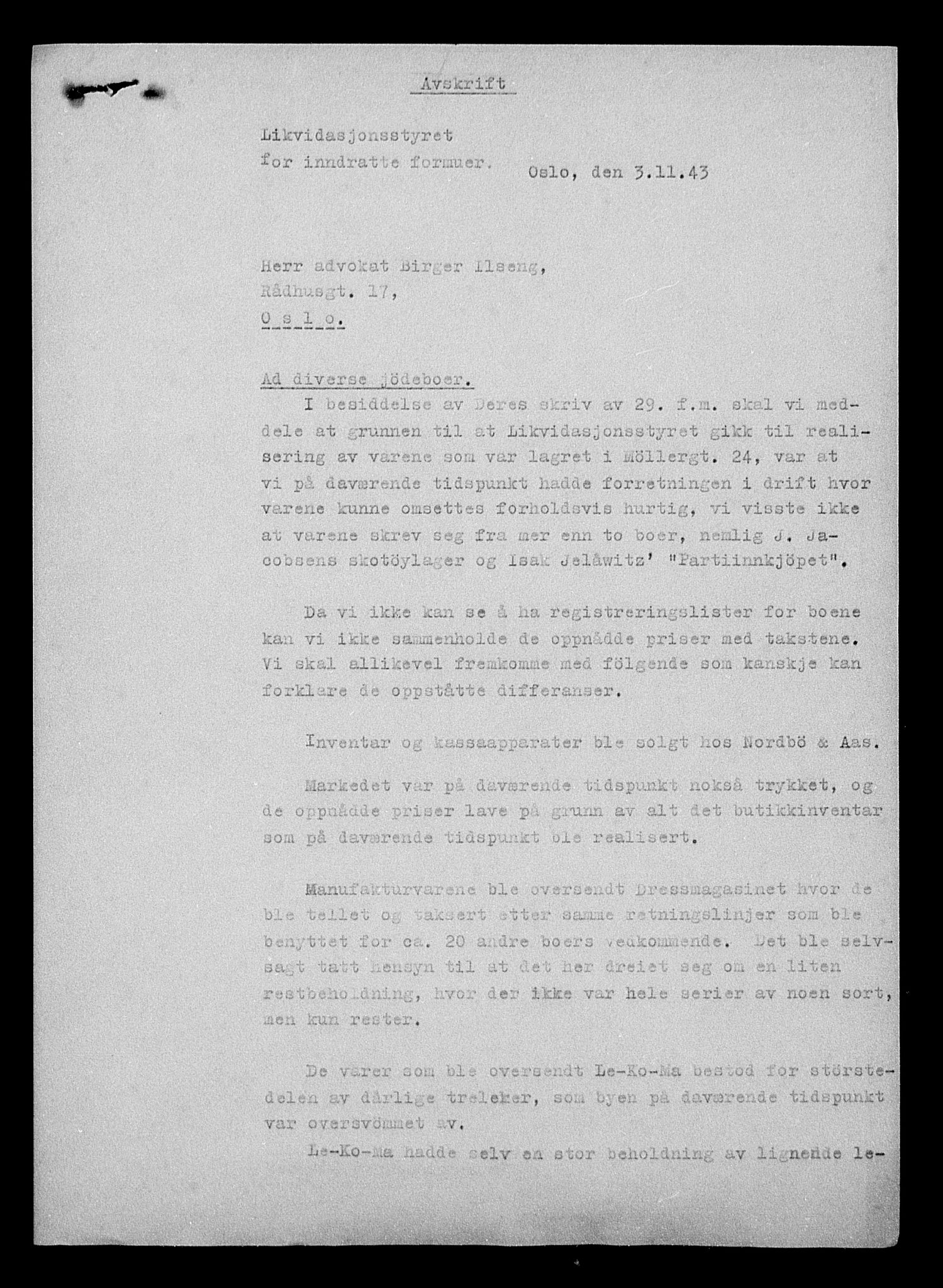 Justisdepartementet, Tilbakeføringskontoret for inndratte formuer, AV/RA-S-1564/H/Hc/Hcc/L0948: --, 1945-1947, p. 92