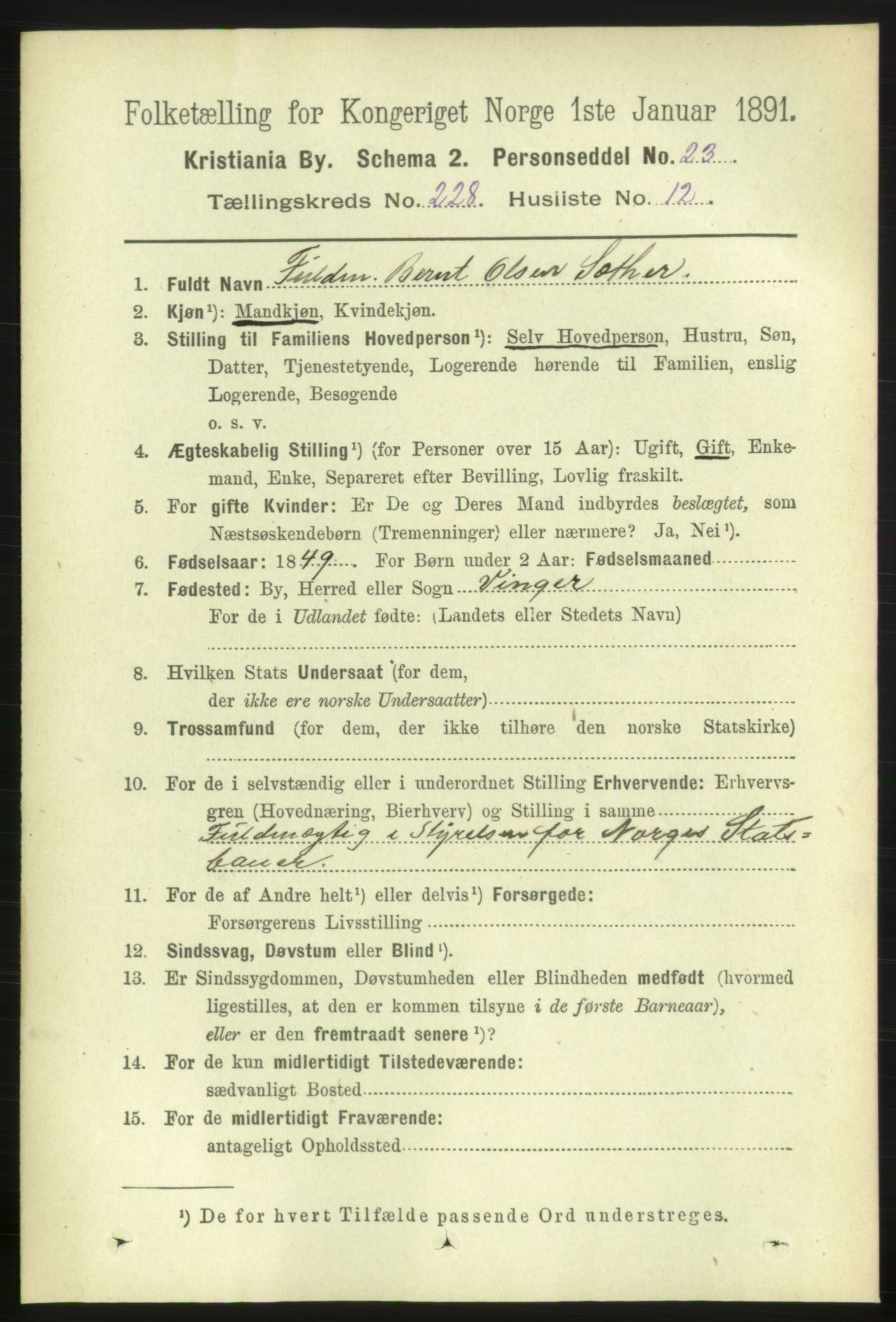 RA, 1891 census for 0301 Kristiania, 1891, p. 139739