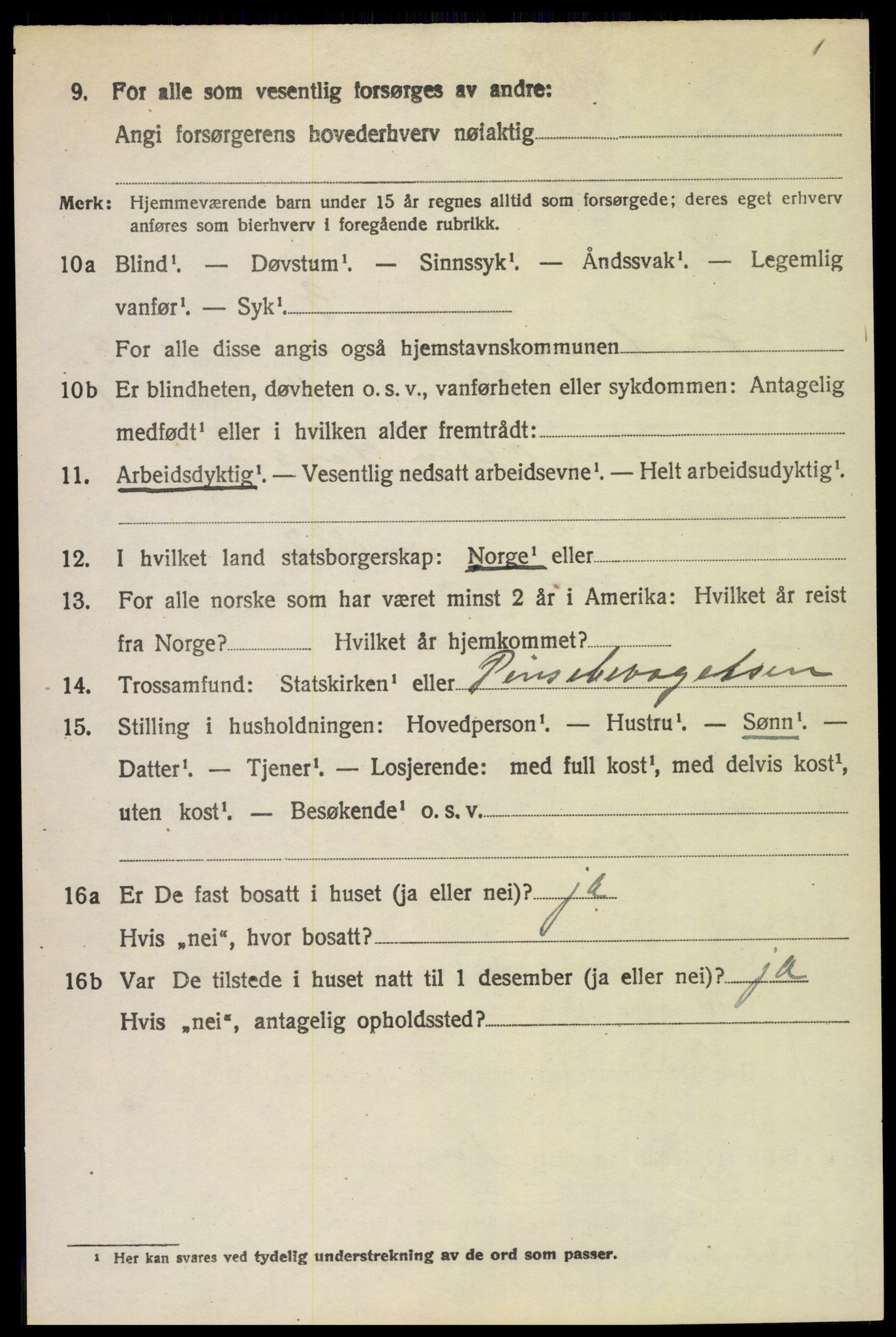 SAH, 1920 census for Fåberg, 1920, p. 3897