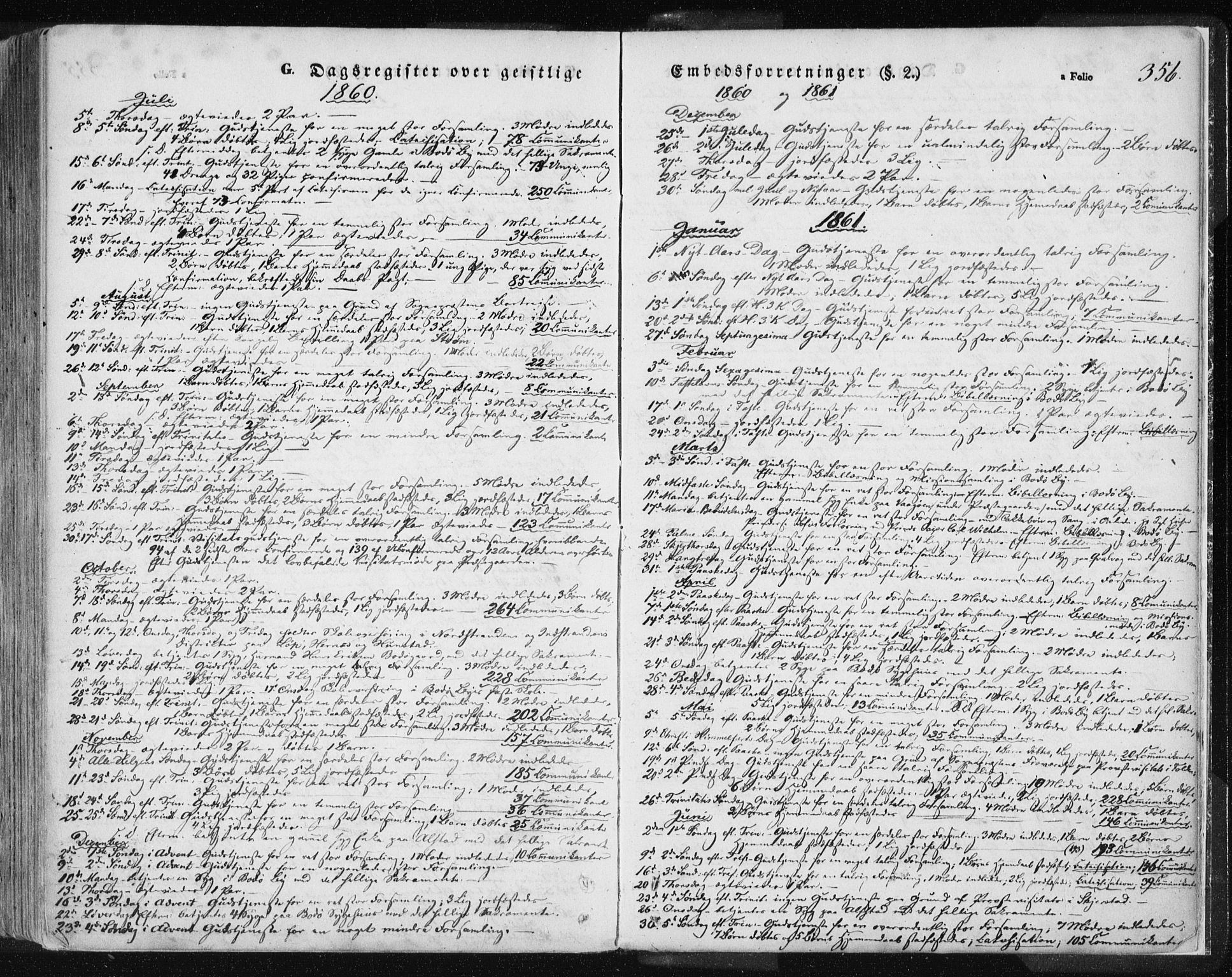 Ministerialprotokoller, klokkerbøker og fødselsregistre - Nordland, SAT/A-1459/801/L0007: Parish register (official) no. 801A07, 1845-1863, p. 356