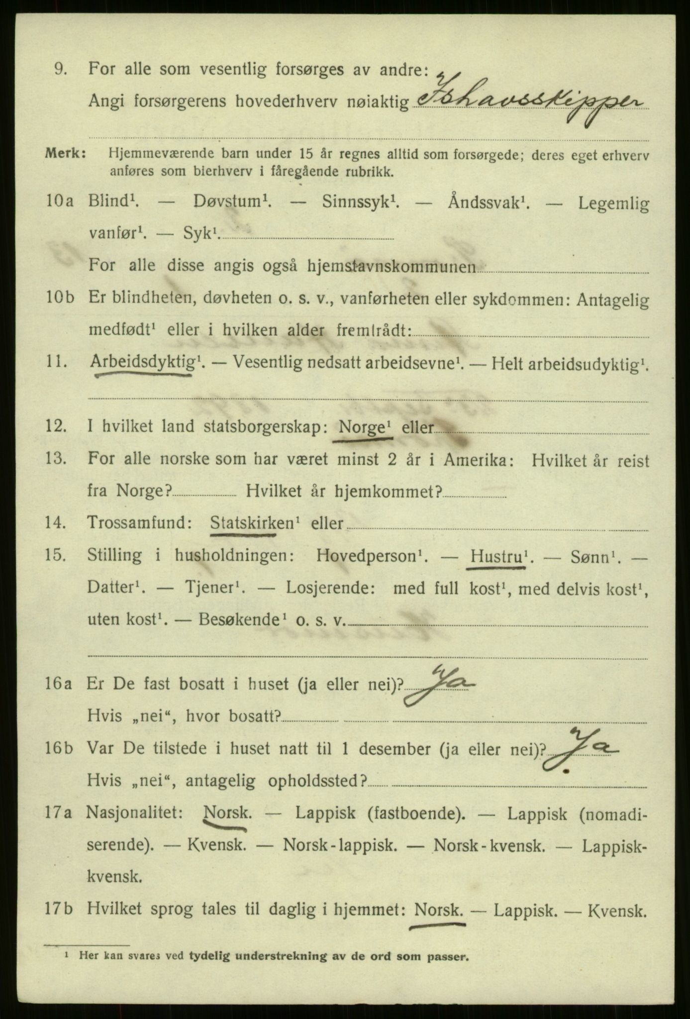 SATØ, 1920 census for Tromsø, 1920, p. 25136