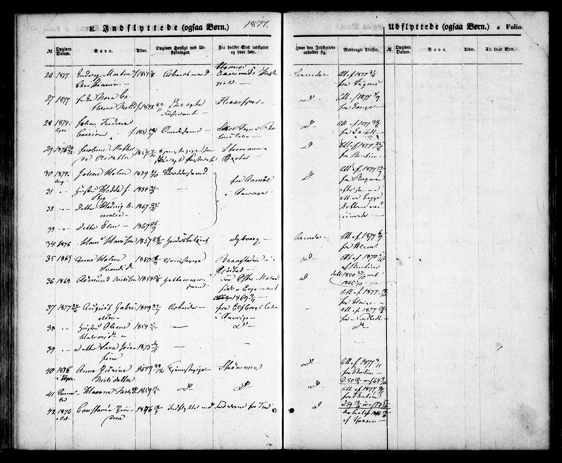 Arendal sokneprestkontor, Trefoldighet, AV/SAK-1111-0040/F/Fa/L0007: Parish register (official) no. A 7, 1868-1878, p. 496b