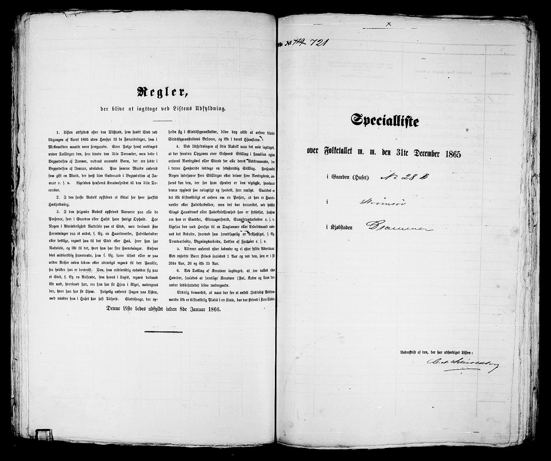 RA, 1865 census for Strømsø in Drammen, 1865, p. 257