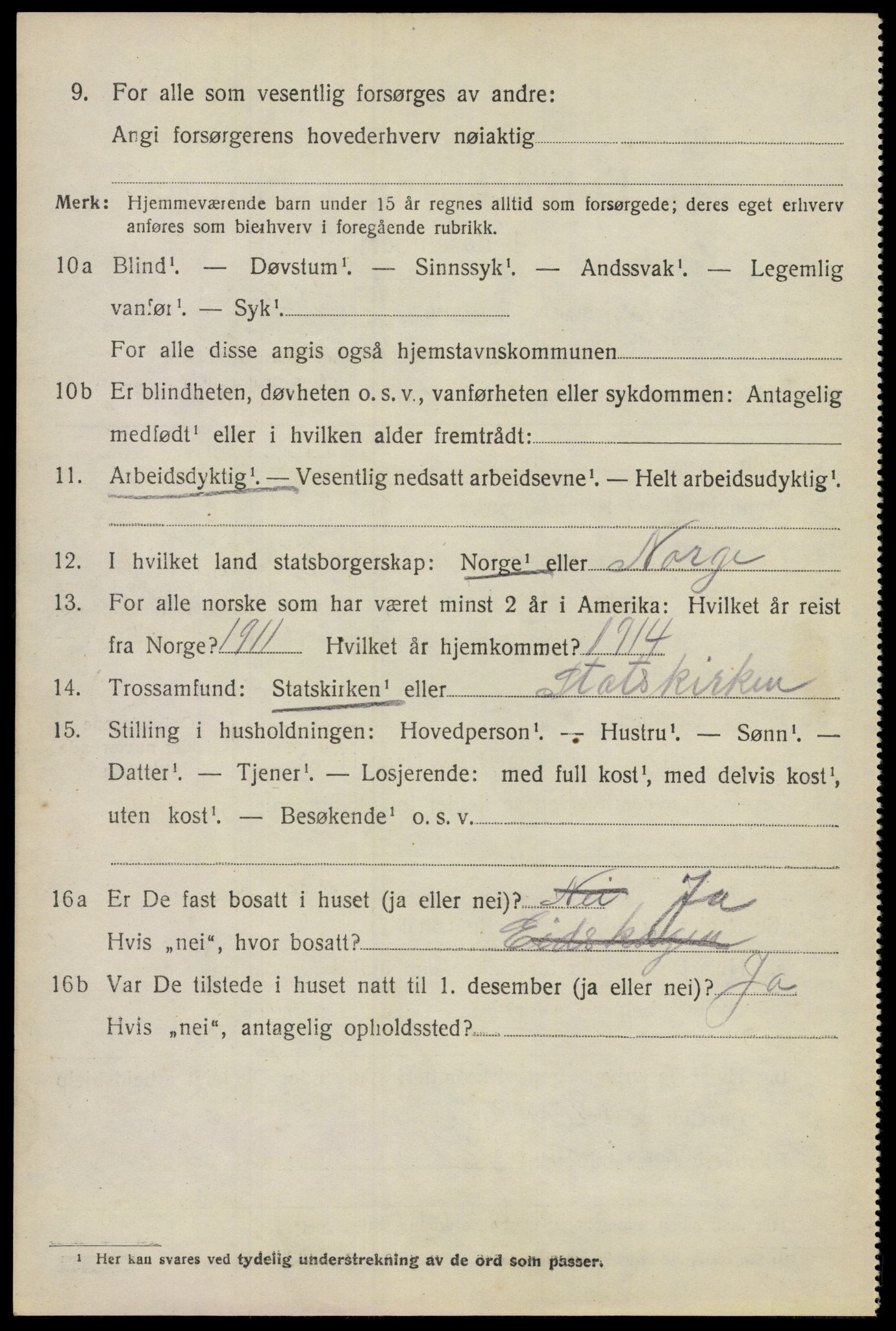 SAO, 1920 census for Lillestrøm, 1920, p. 7445