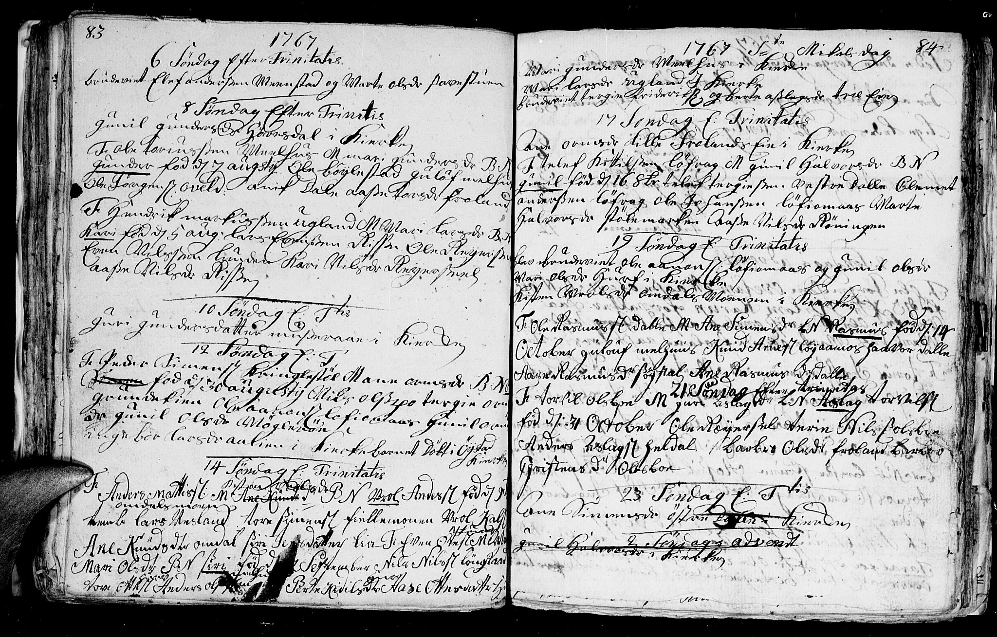 Froland sokneprestkontor, AV/SAK-1111-0013/F/Fb/L0003: Parish register (copy) no. B 3, 1759-1776, p. 83-84