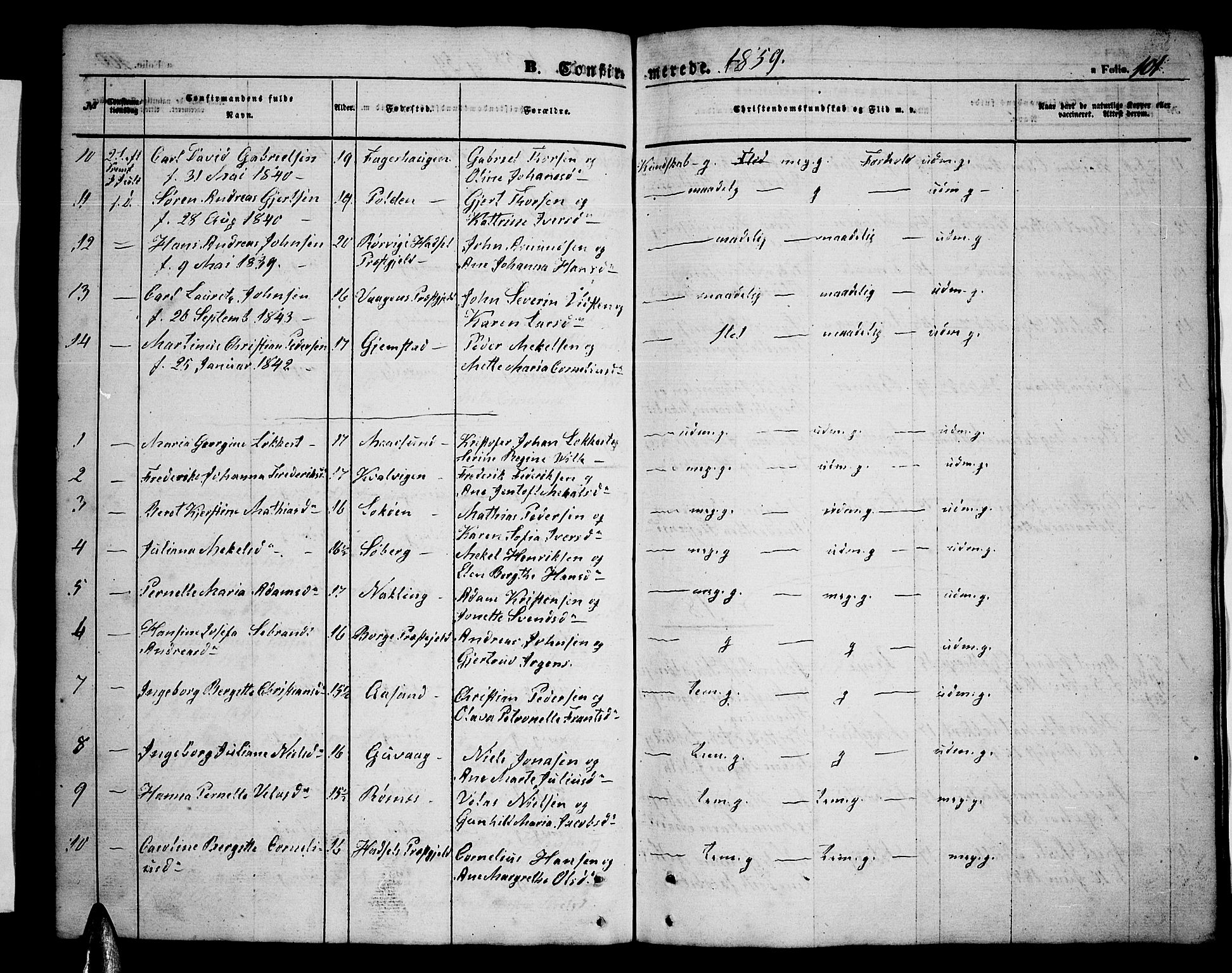 Ministerialprotokoller, klokkerbøker og fødselsregistre - Nordland, AV/SAT-A-1459/891/L1313: Parish register (copy) no. 891C02, 1856-1870, p. 101