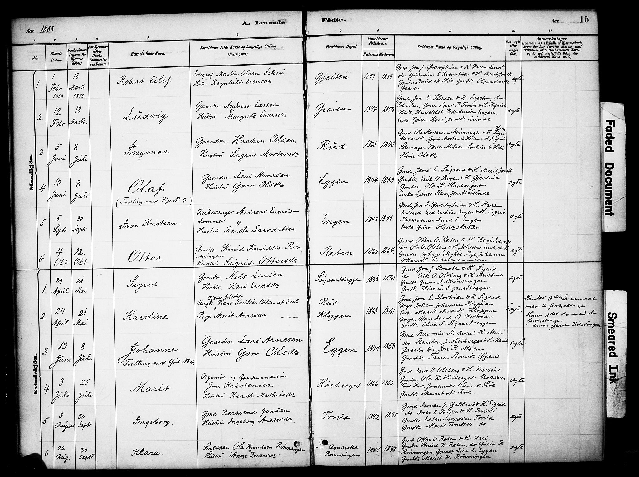 Tynset prestekontor, AV/SAH-PREST-058/H/Ha/Haa/L0023: Parish register (official) no. 23, 1880-1901, p. 15