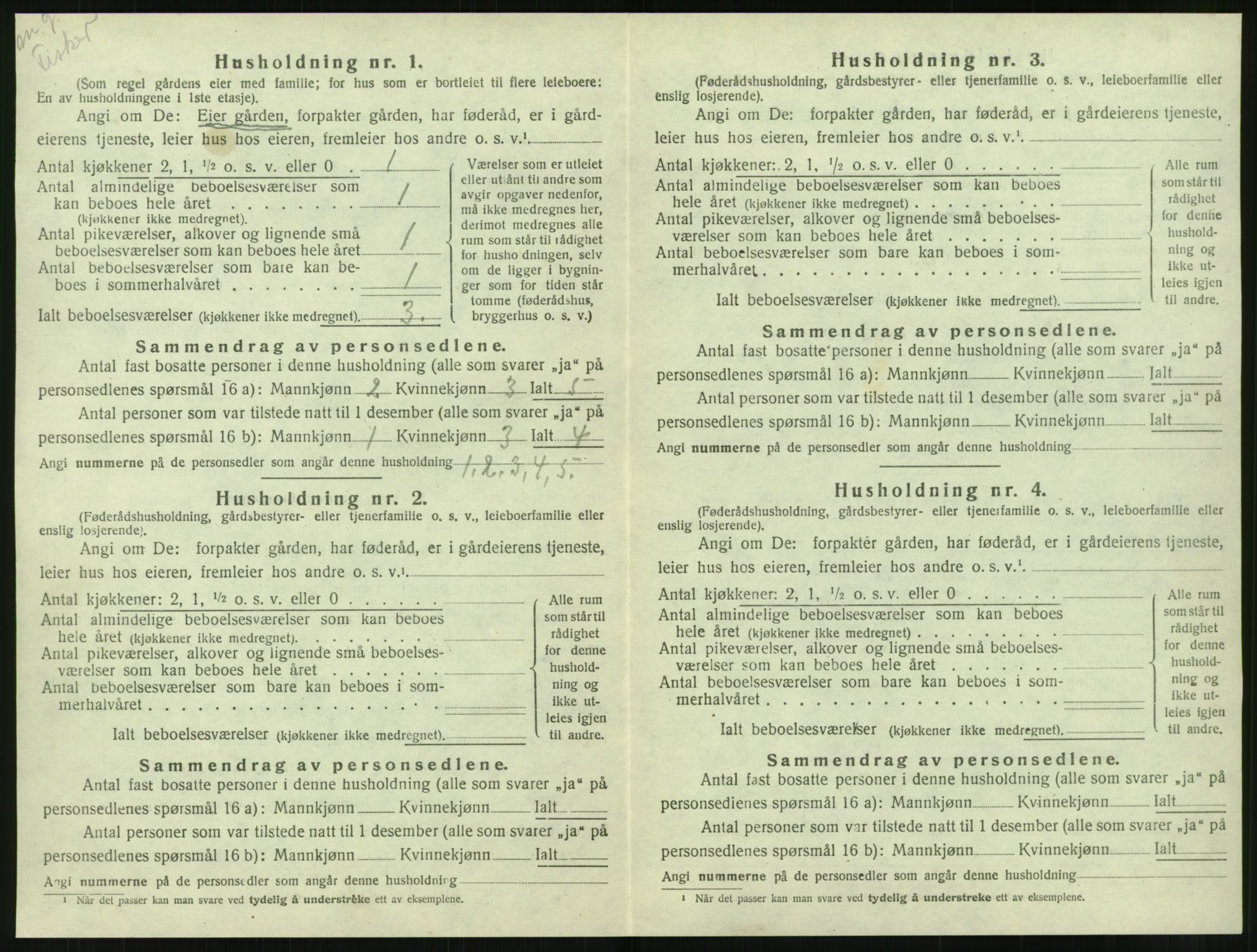 SAT, 1920 census for Leirfjord, 1920, p. 308