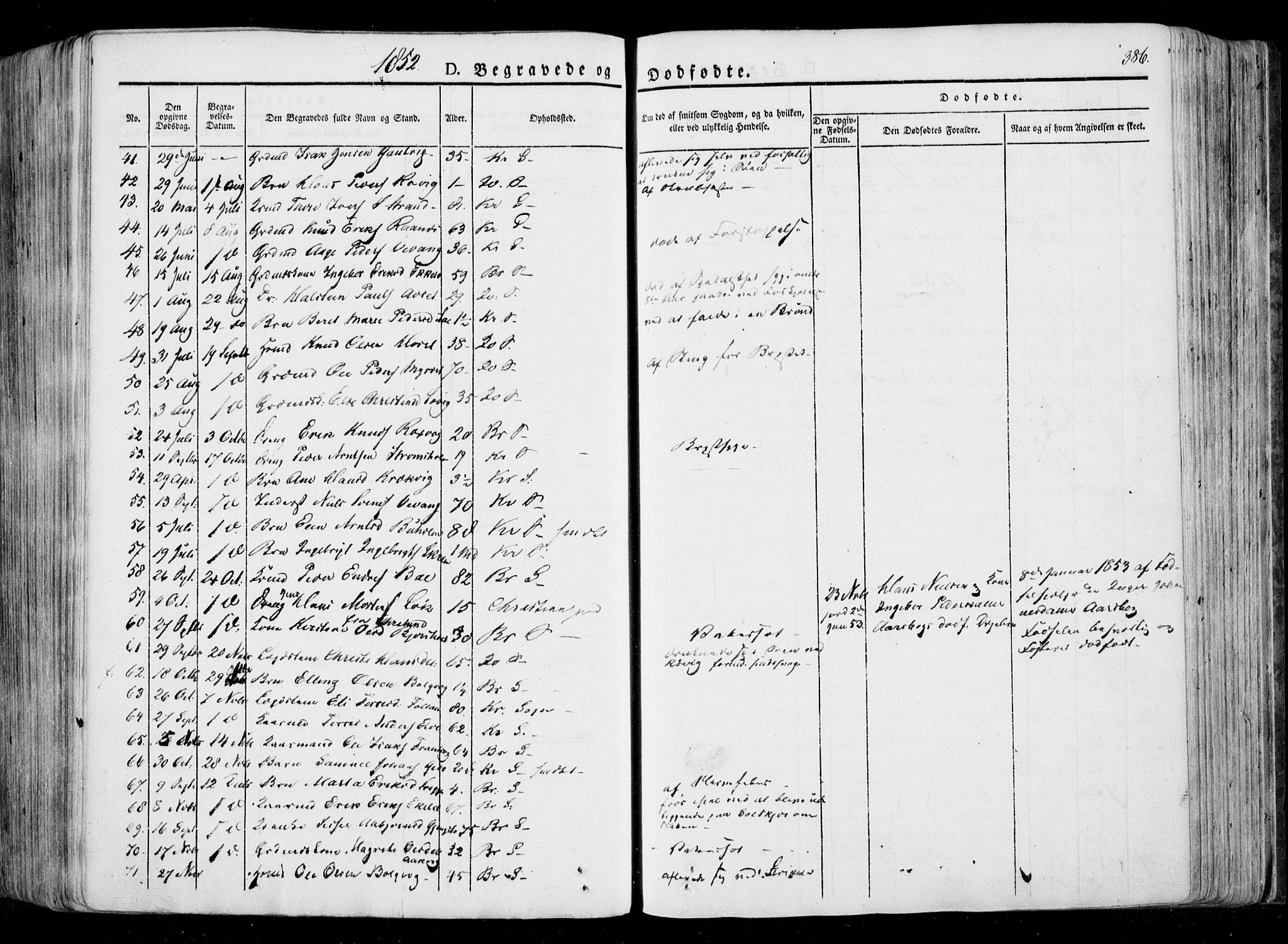 Ministerialprotokoller, klokkerbøker og fødselsregistre - Møre og Romsdal, AV/SAT-A-1454/568/L0803: Parish register (official) no. 568A10, 1830-1853, p. 386