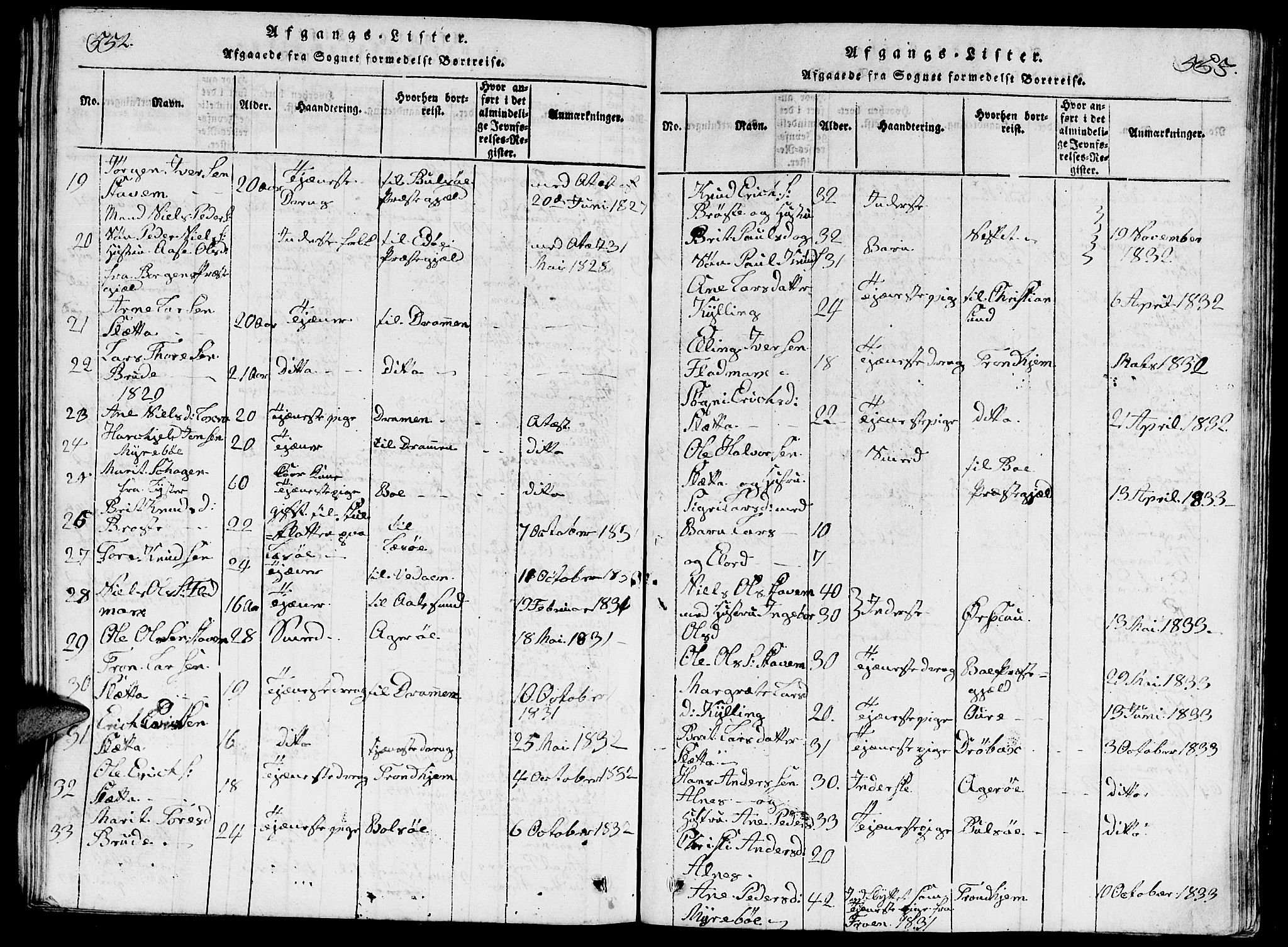 Ministerialprotokoller, klokkerbøker og fødselsregistre - Møre og Romsdal, AV/SAT-A-1454/546/L0595: Parish register (copy) no. 546C01, 1818-1836, p. 552-553