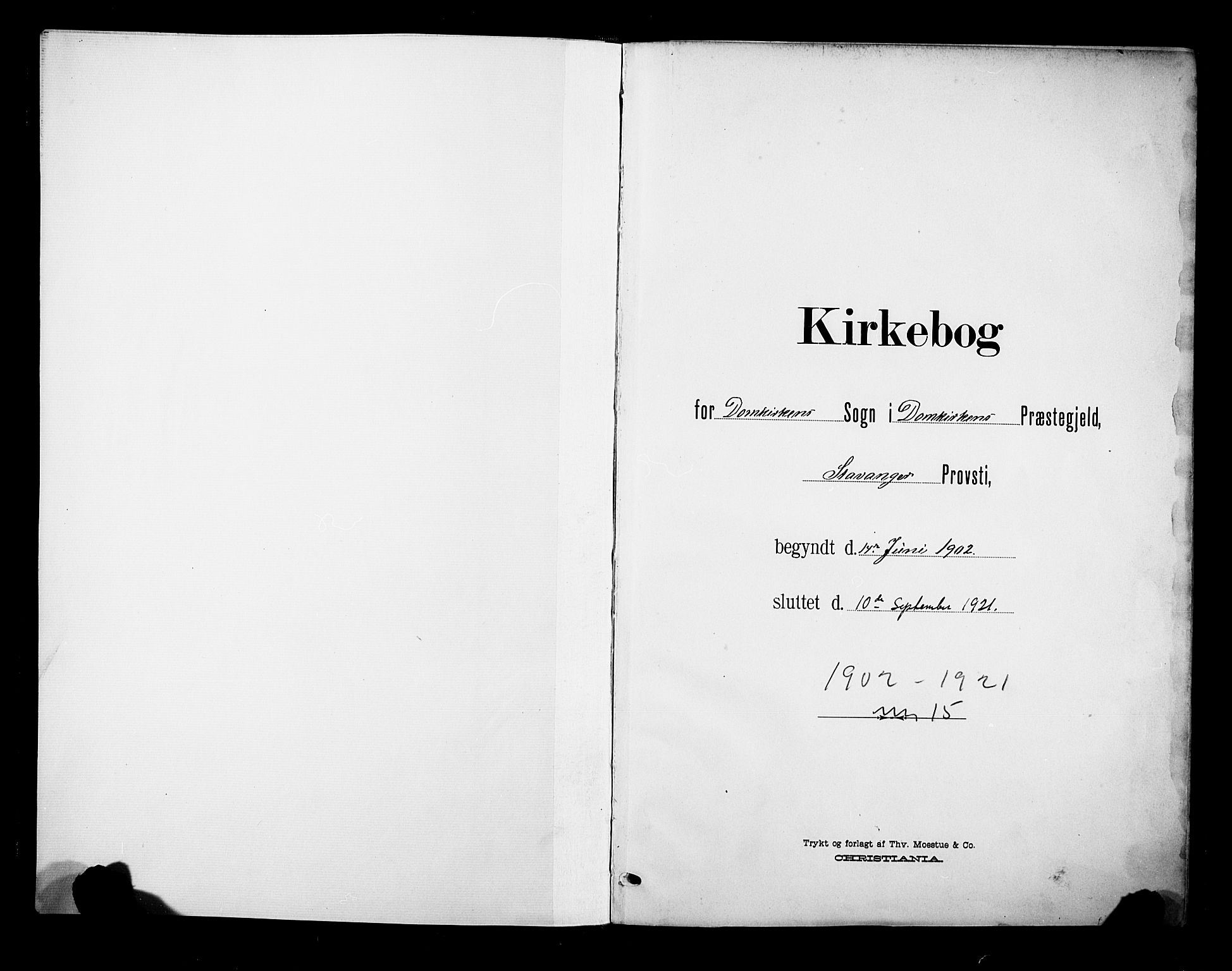Domkirken sokneprestkontor, SAST/A-101812/001/30/30BB/L0017: Parish register (copy) no. B 17, 1902-1921