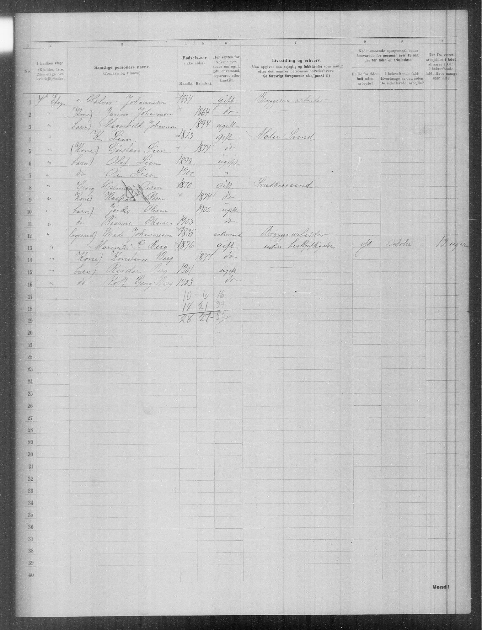 OBA, Municipal Census 1903 for Kristiania, 1903, p. 4895