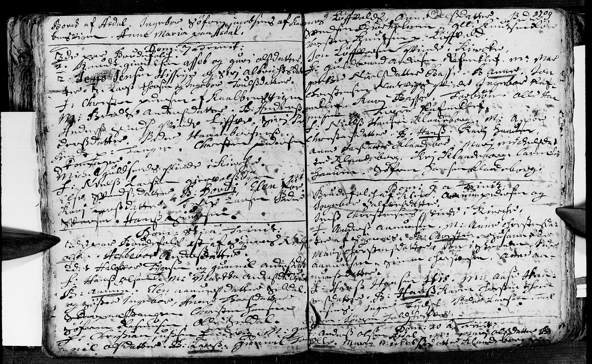 Øyestad sokneprestkontor, AV/SAK-1111-0049/F/Fa/L0002: Parish register (official) no. A 2, 1692-1722, p. 139