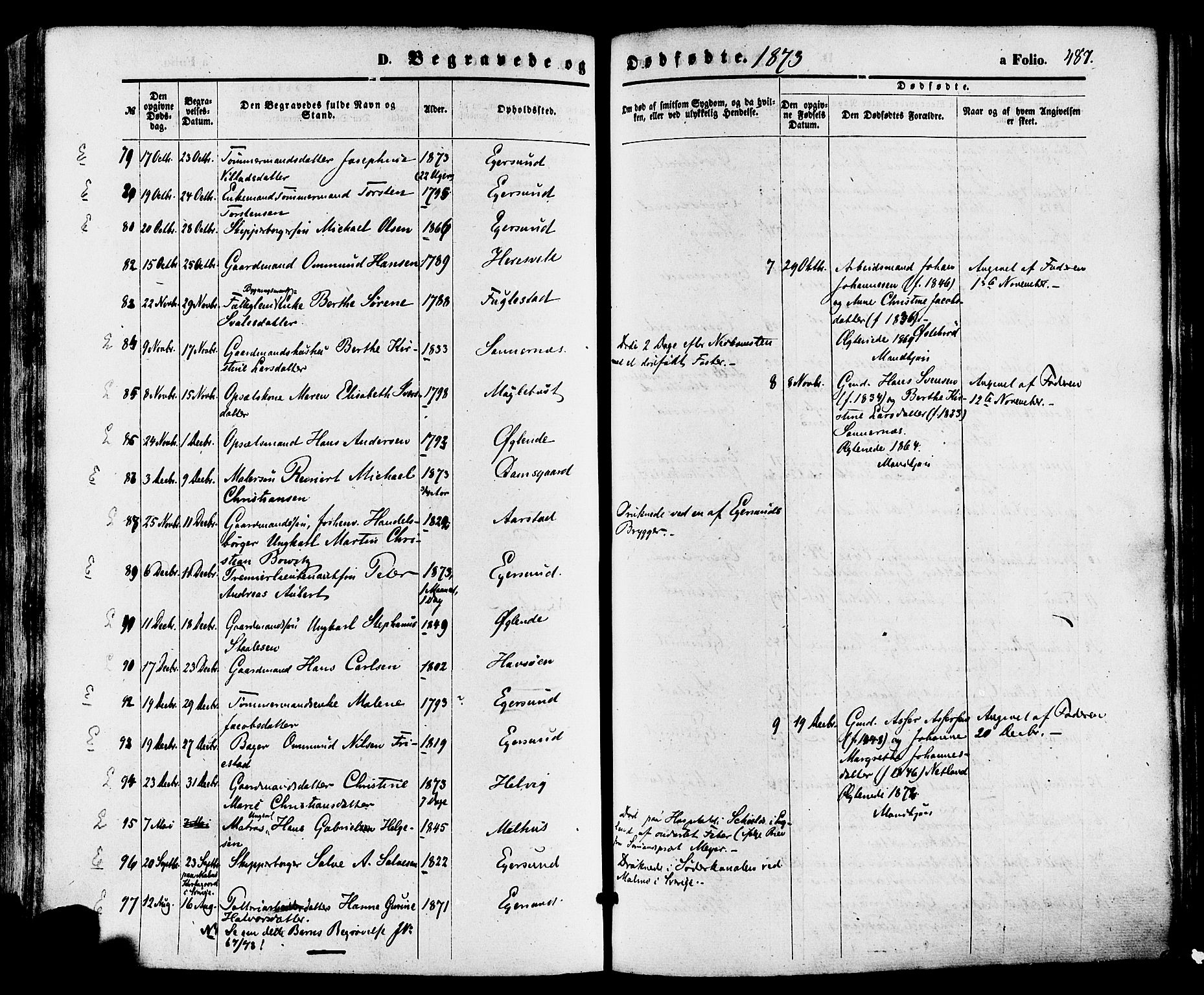 Eigersund sokneprestkontor, AV/SAST-A-101807/S08/L0014: Parish register (official) no. A 13, 1866-1878, p. 487