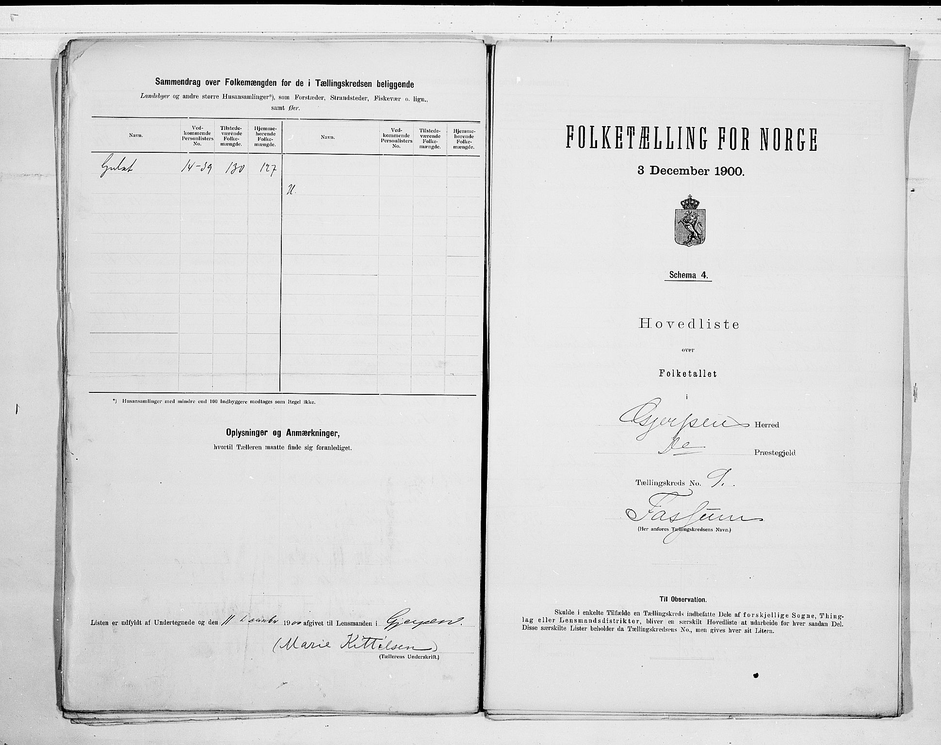 SAKO, 1900 census for Gjerpen, 1900, p. 26