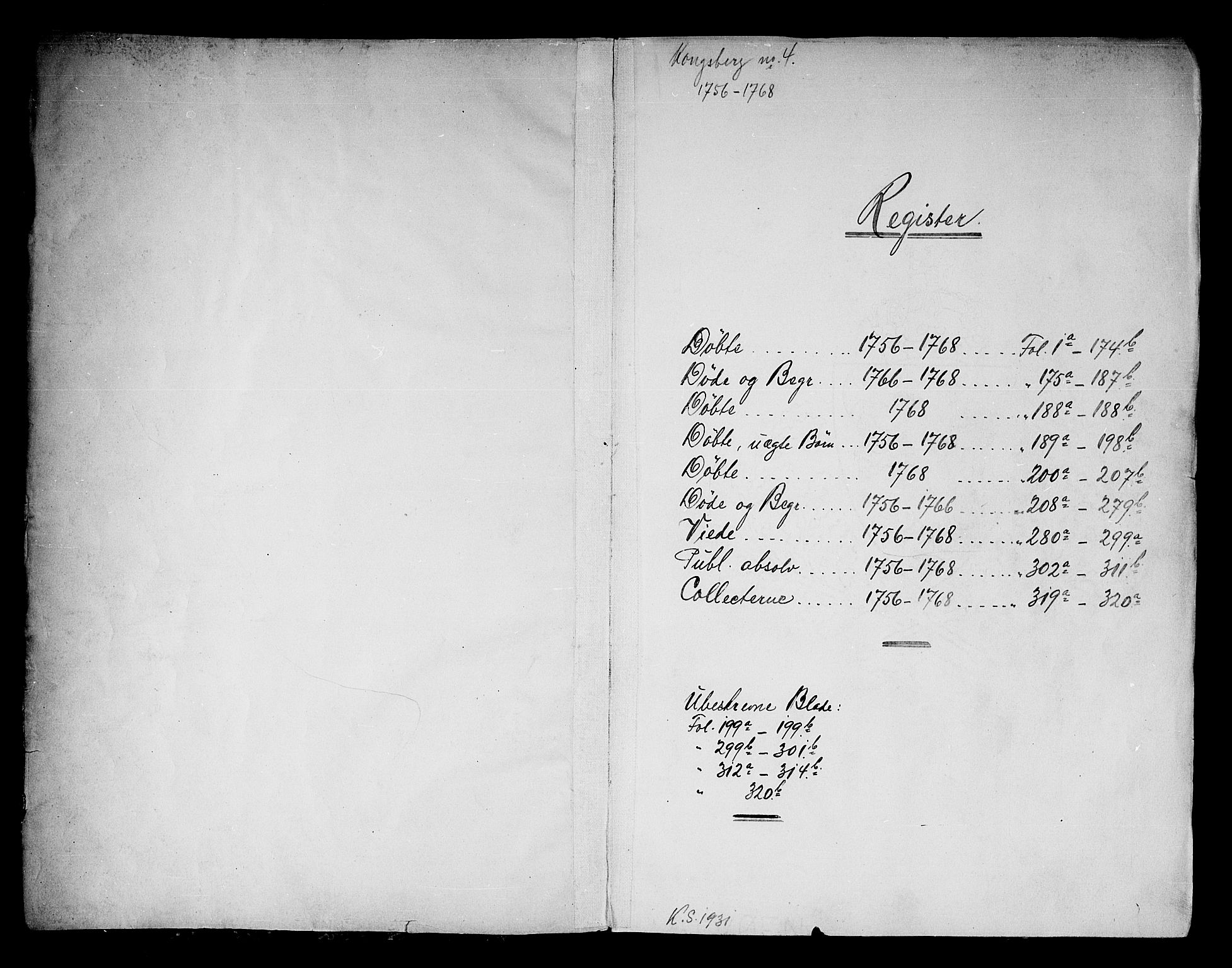 Kongsberg kirkebøker, SAKO/A-22/F/Fa/L0004: Parish register (official) no. I 4, 1756-1768
