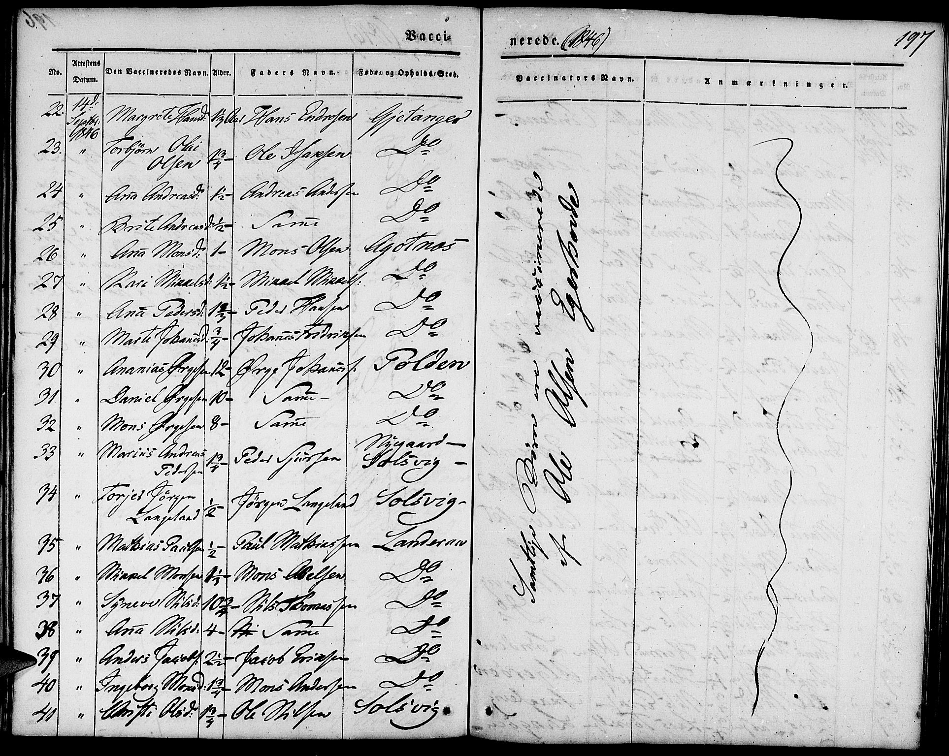 Fjell sokneprestembete, AV/SAB-A-75301/H/Haa: Parish register (official) no. A 1, 1835-1850, p. 197