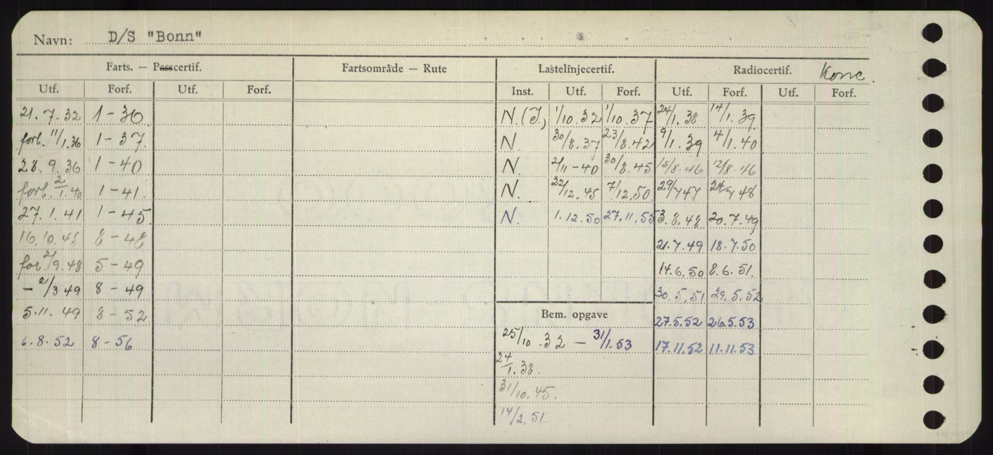 Sjøfartsdirektoratet med forløpere, Skipsmålingen, RA/S-1627/H/Hb/L0001: Fartøy, A-D, p. 312