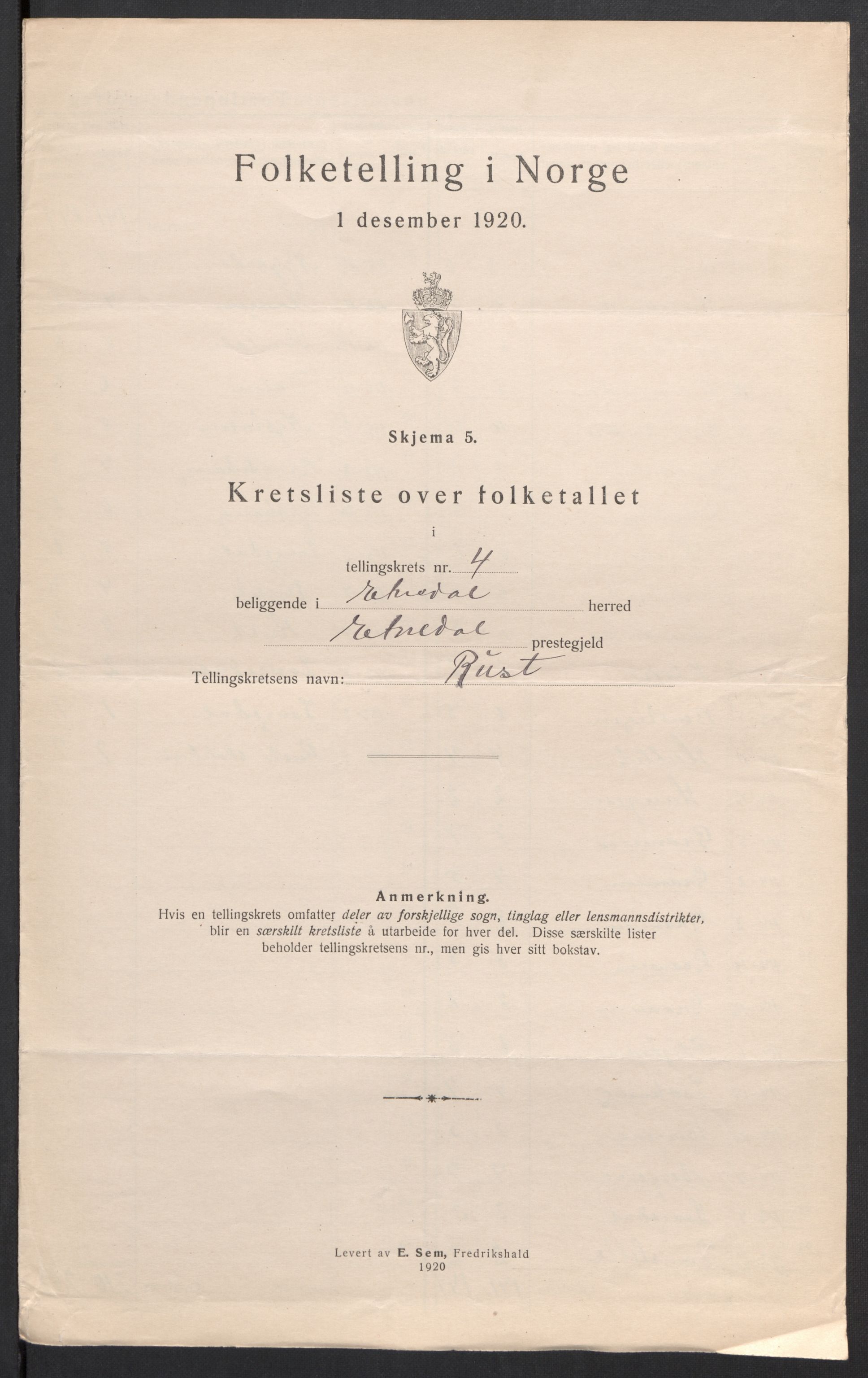 SAH, 1920 census for Etnedal, 1920, p. 16