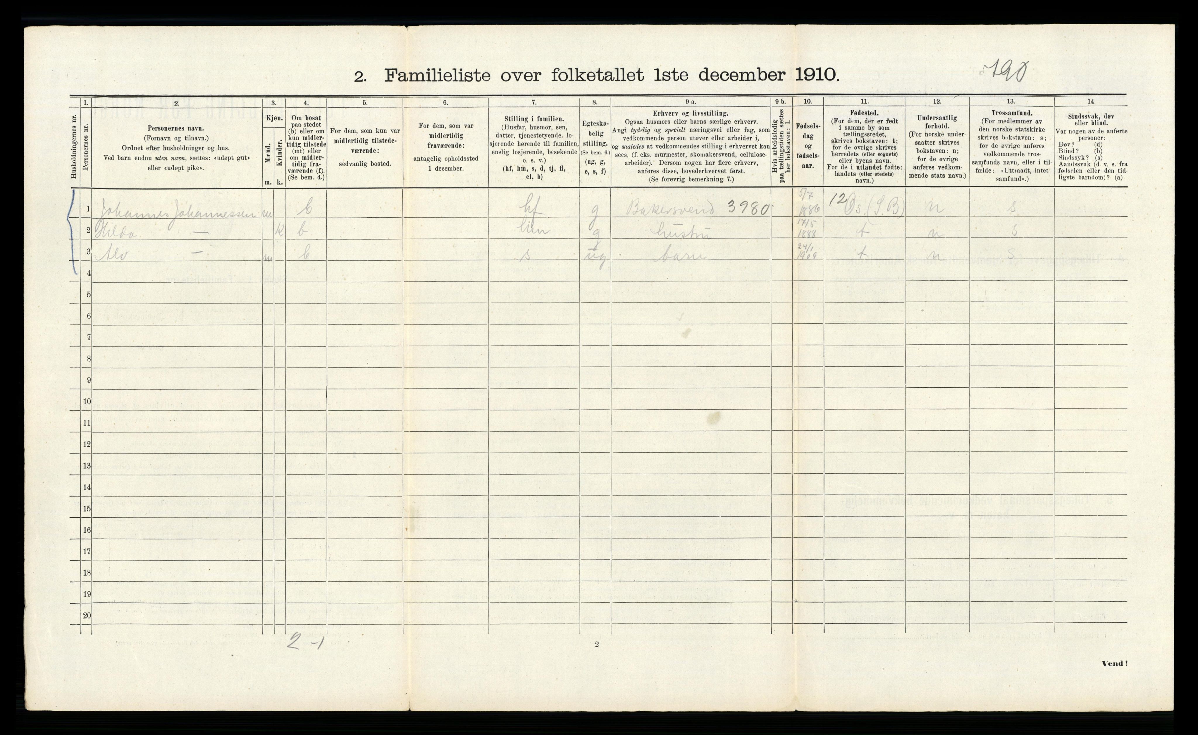 RA, 1910 census for Bergen, 1910, p. 40910