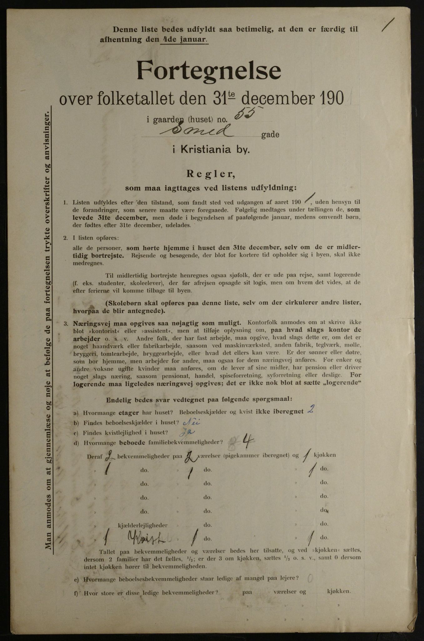 OBA, Municipal Census 1901 for Kristiania, 1901, p. 15050