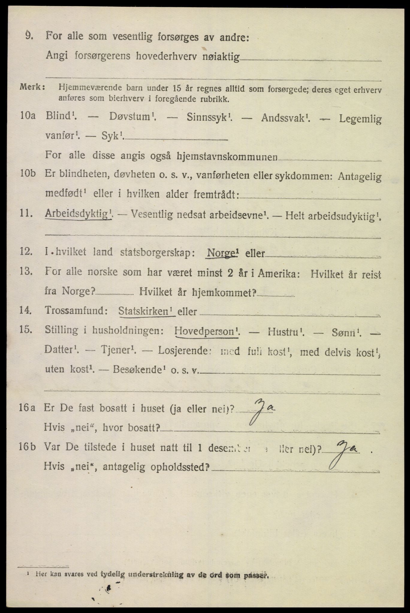 SAK, 1920 census for Vigmostad, 1920, p. 850